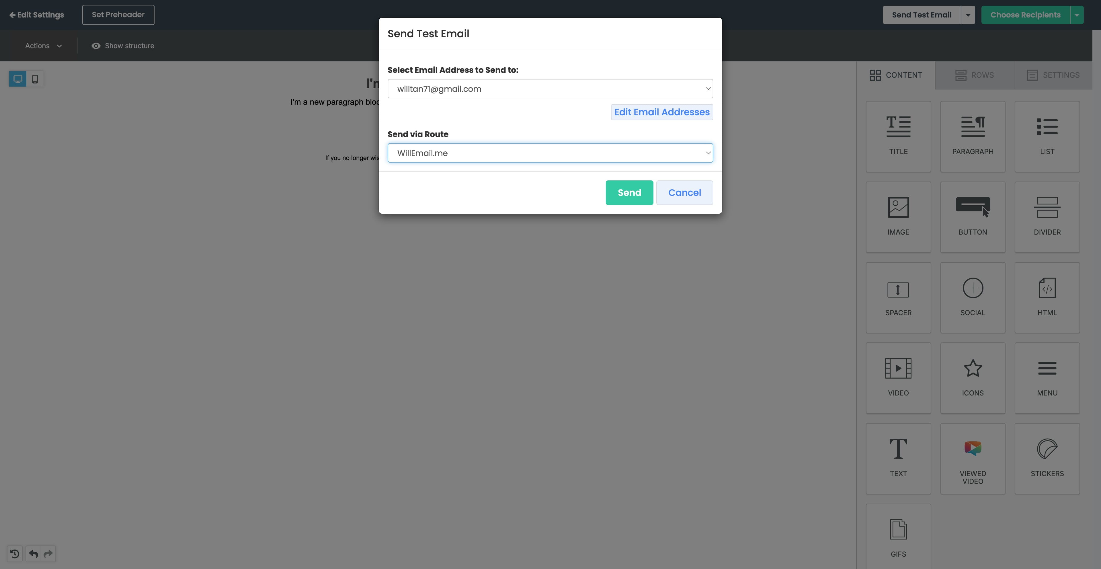 Click on "willtan71@gmail.com"