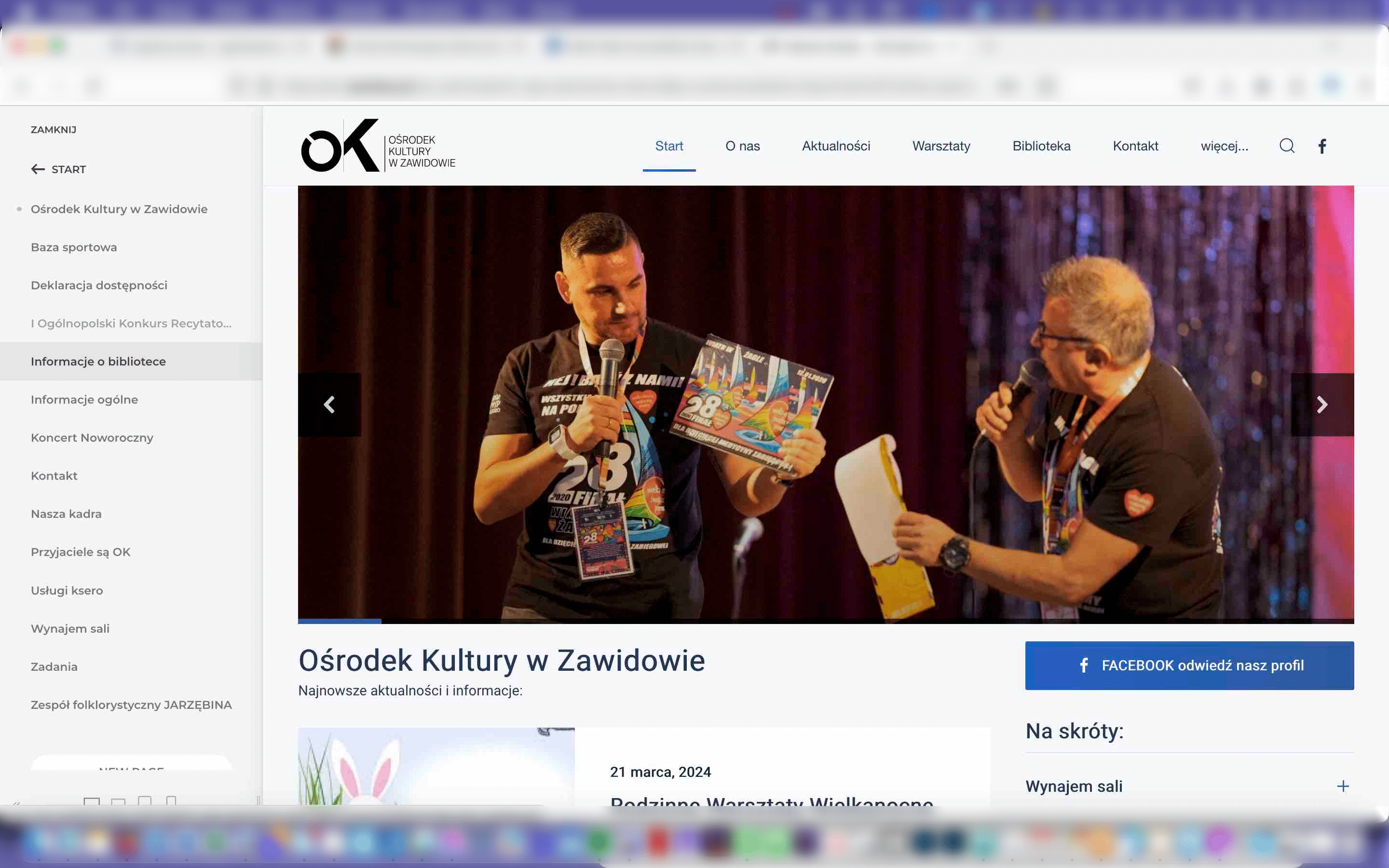 Wybieramy interesującą nas podstronę.