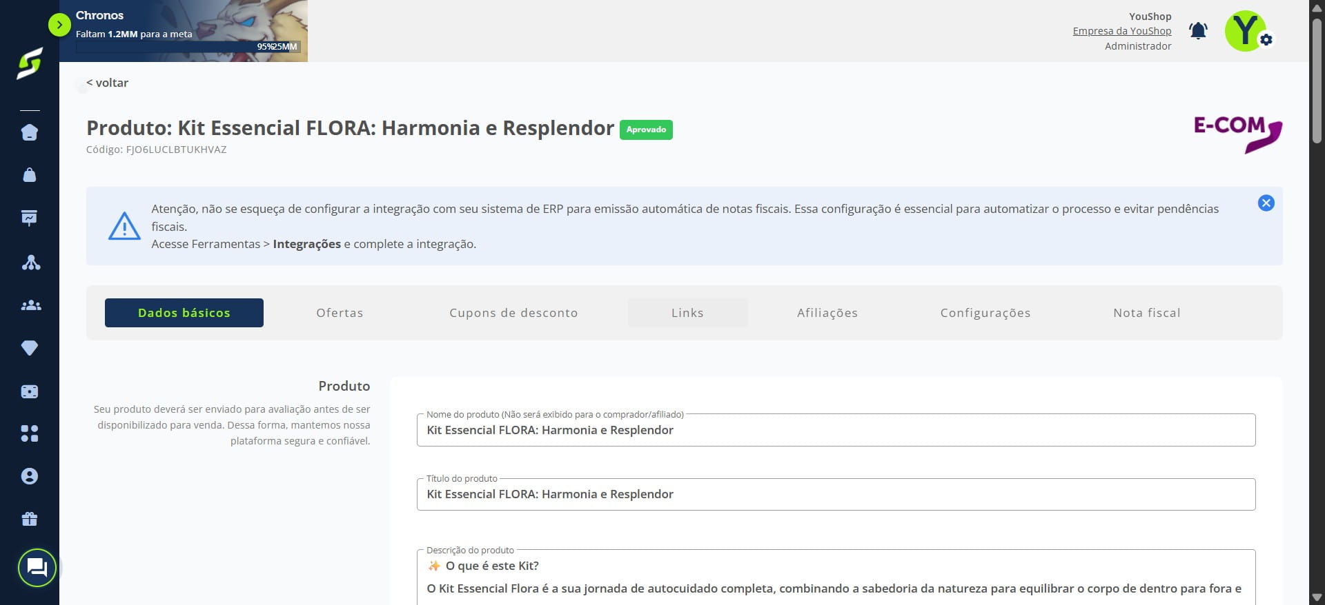 Acesse a seção “Links”.