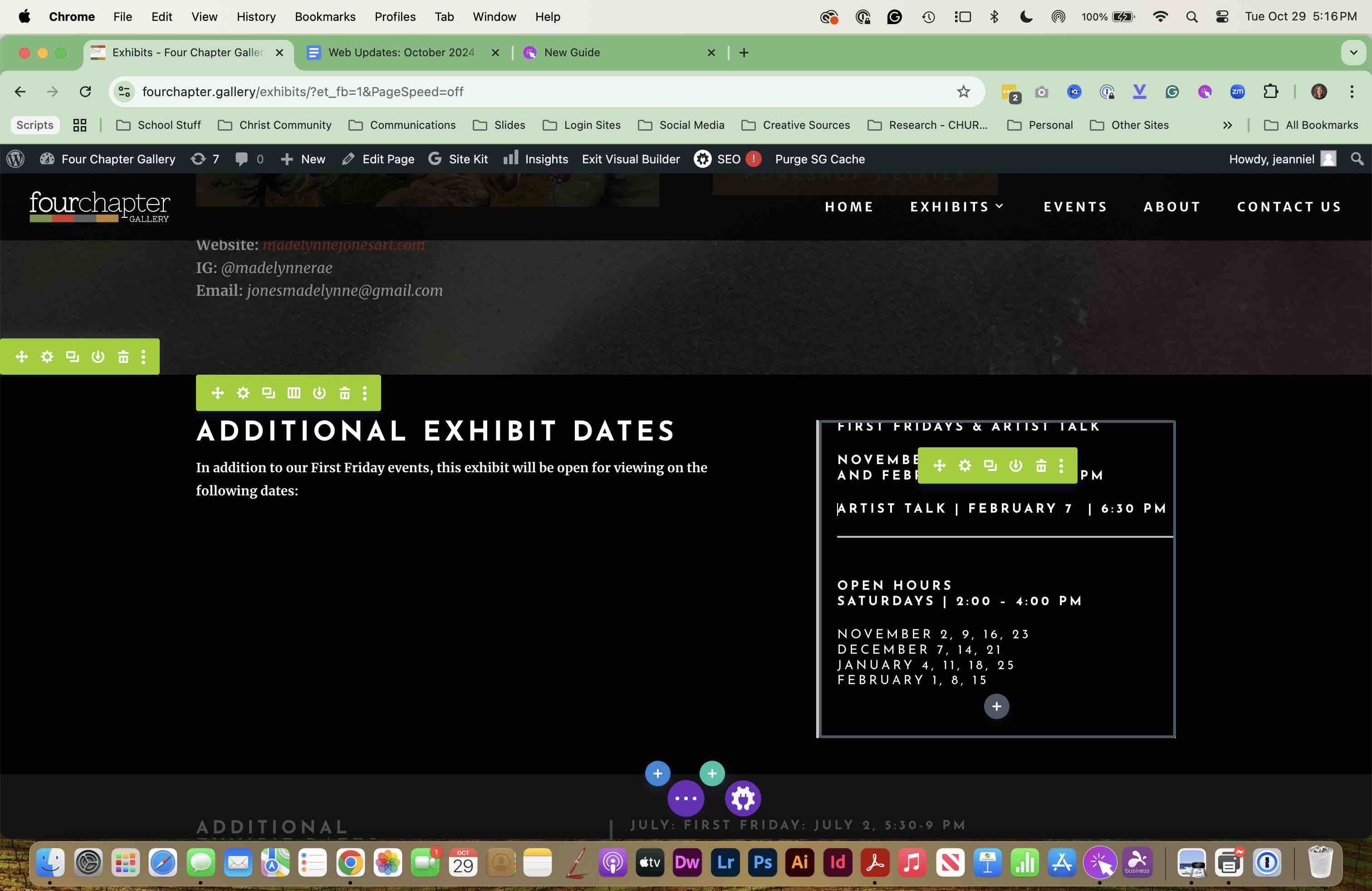 NOTE: the footer should be updated already if you did this in STEP ONE: Updating the home page.