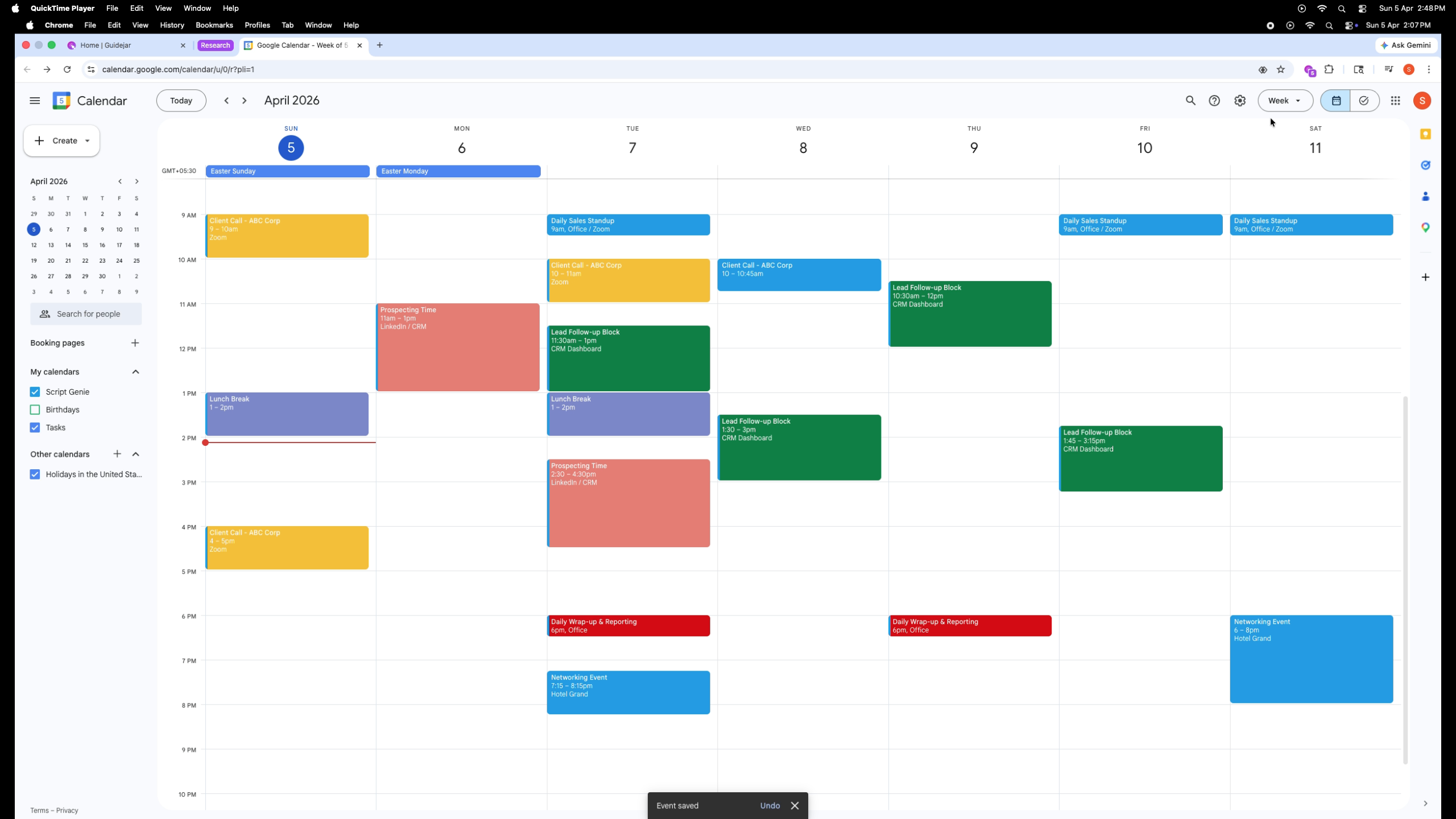 After you finish capturing your workflow, click the extension to preview and save your guide