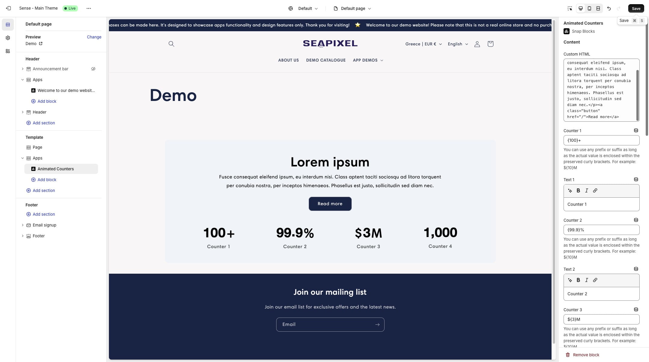 Review all changes and save them when you’re ready to publish.