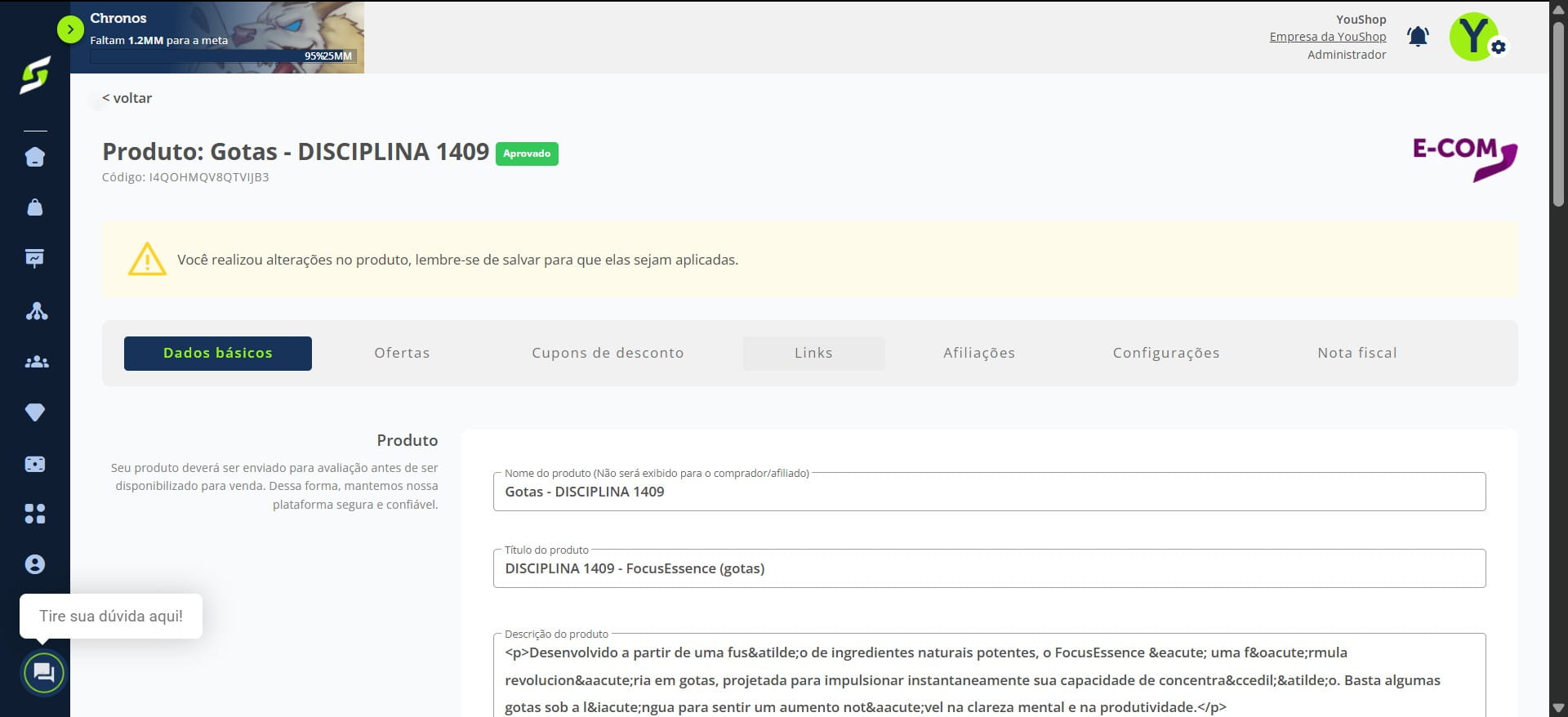 Acesse a seção Links.