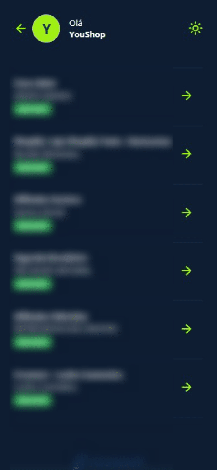 Selecione o ícone para visualizar os produtos nos quais deseja criar cupons.