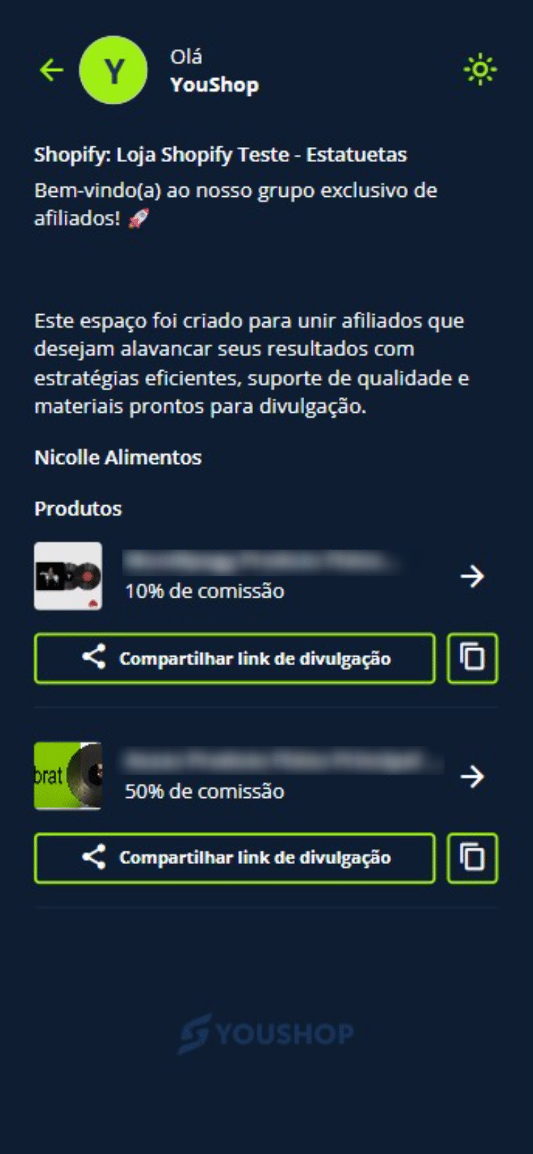 Escolha o produto desejado.