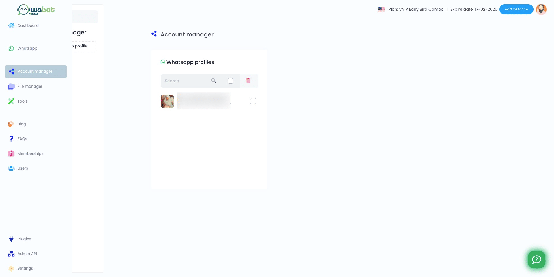 In Wabot, your WhatsApp account will also appear. Done connecting 🚀