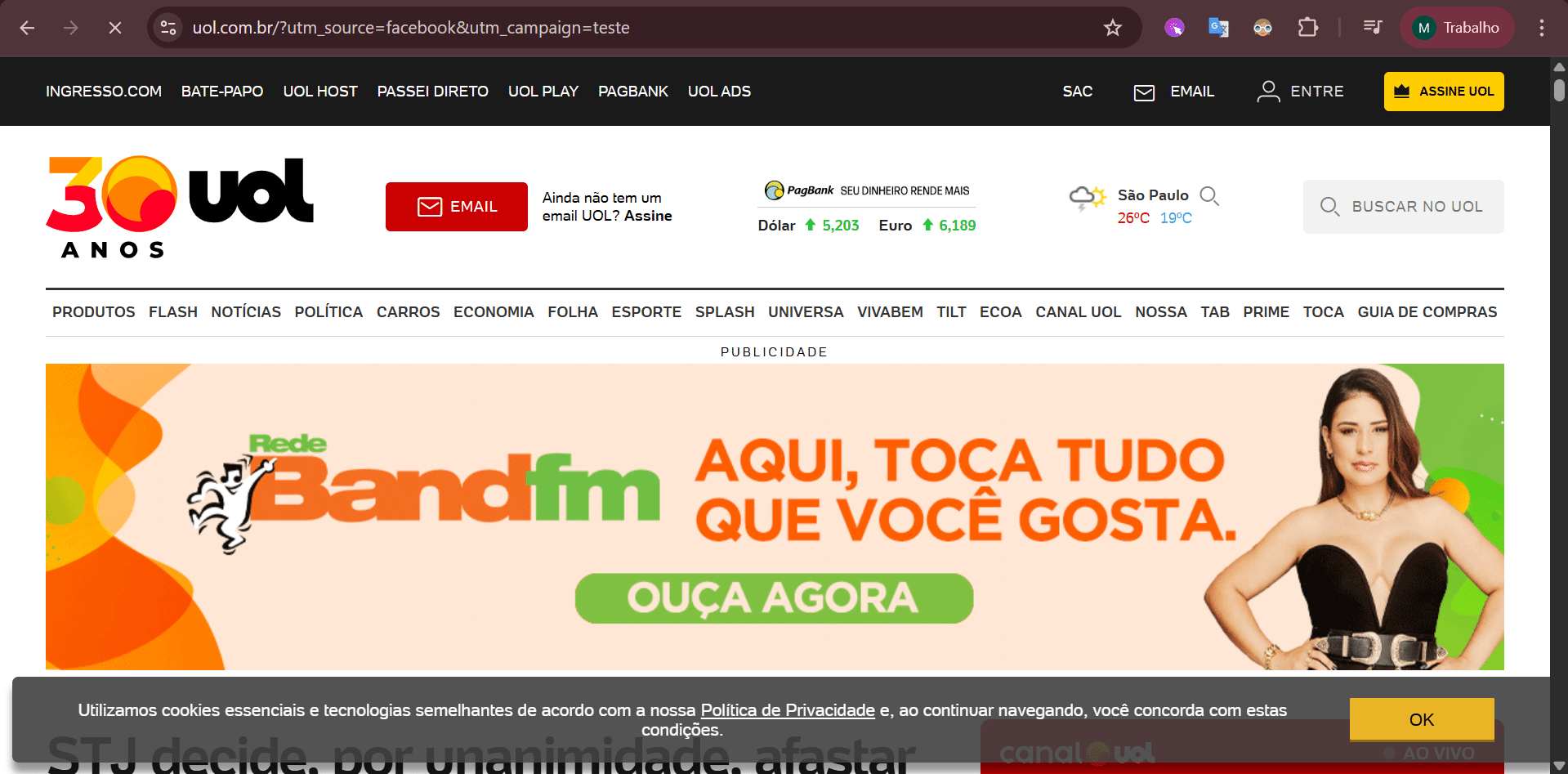 Após o redirecionamento, os parâmetros serão registrados na Youshop. Quando uma venda for realizada, ela será marcada no sistema com todos os parâmetros informados.