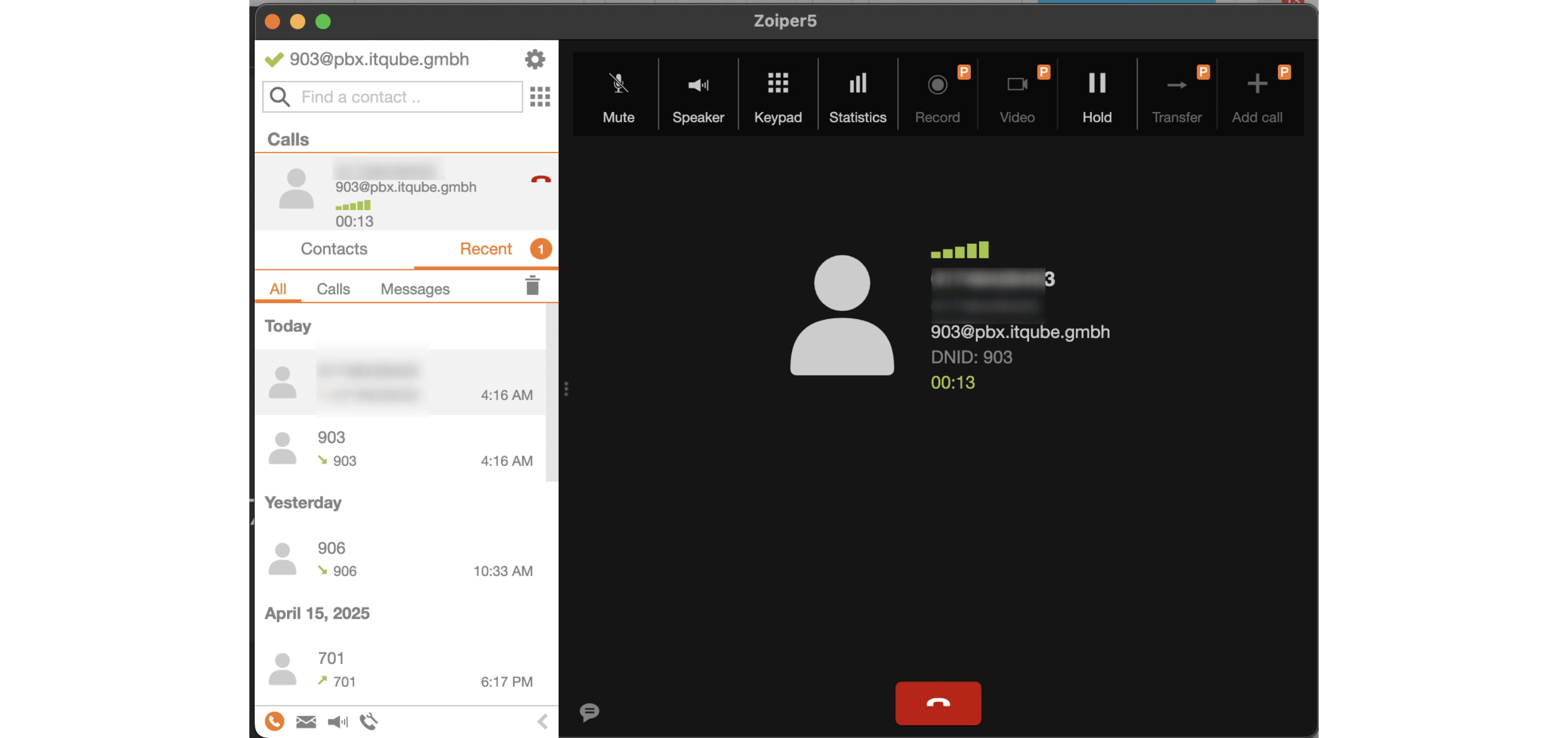 Именно в этот момент приложение SIP-Phone (например, Zoiper)  начнет дозваниваться по указанному номеру телефона и Вам останется ждать, когда на другом конце снимут трубку. 
После окончания разговора достаточно закрыть все лишние окна.