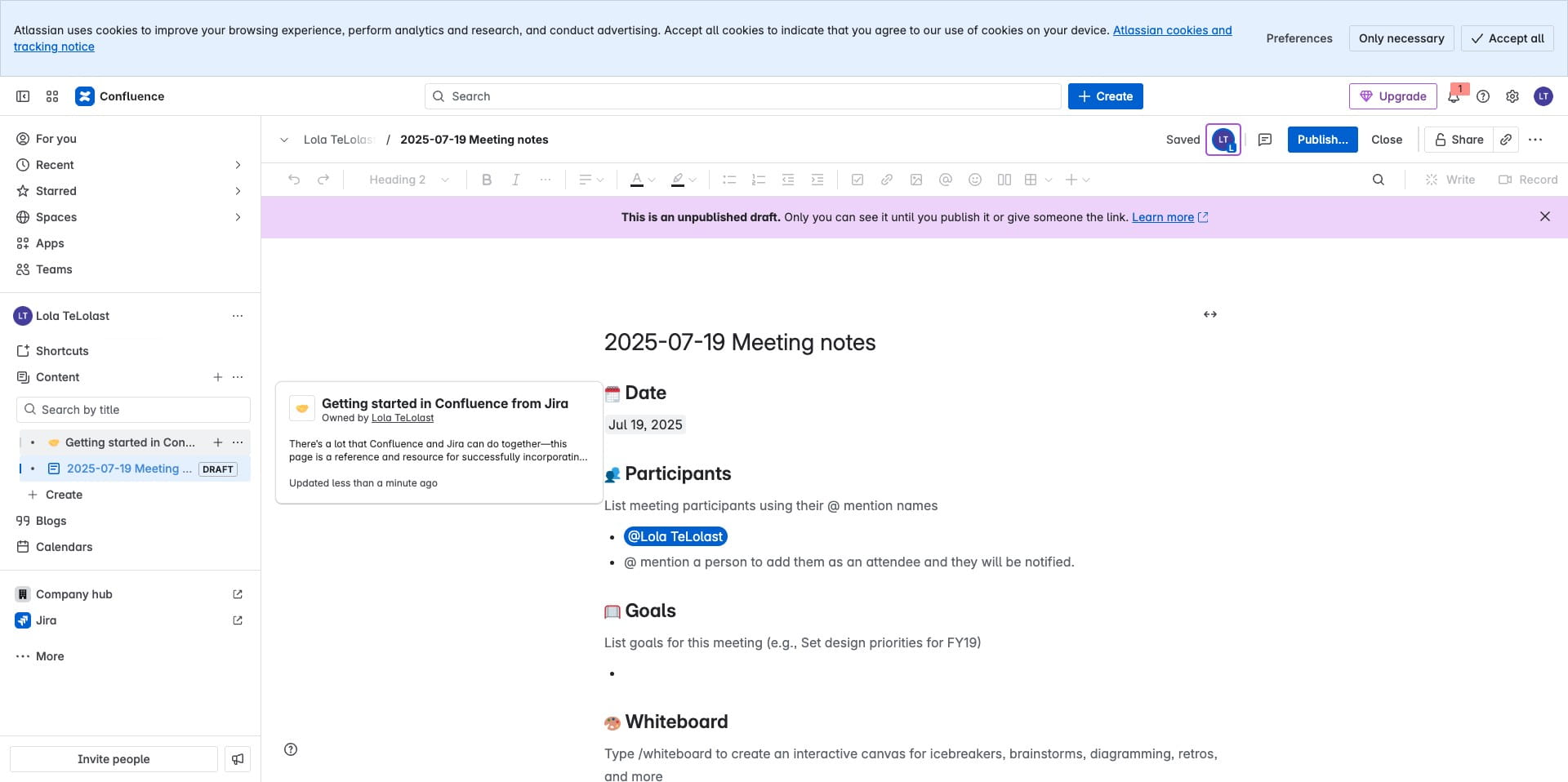 It will create the first document for you, you can exit if you don't need it