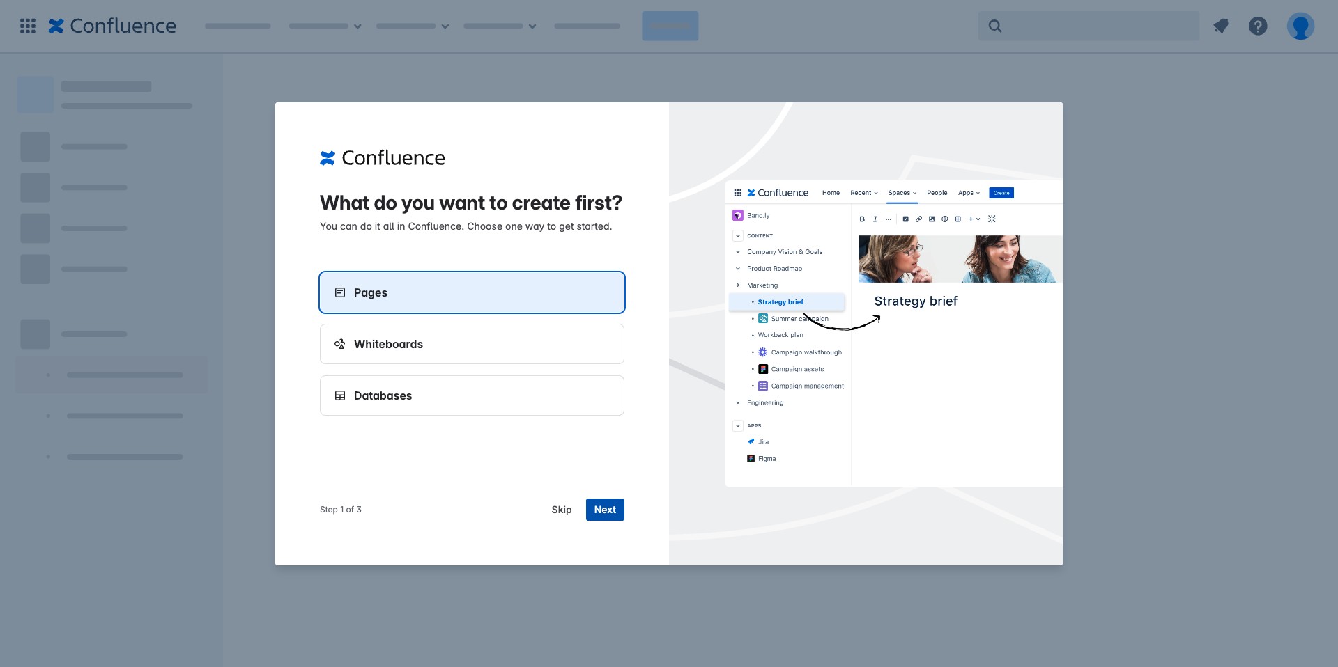 Click on Pages and Select Next