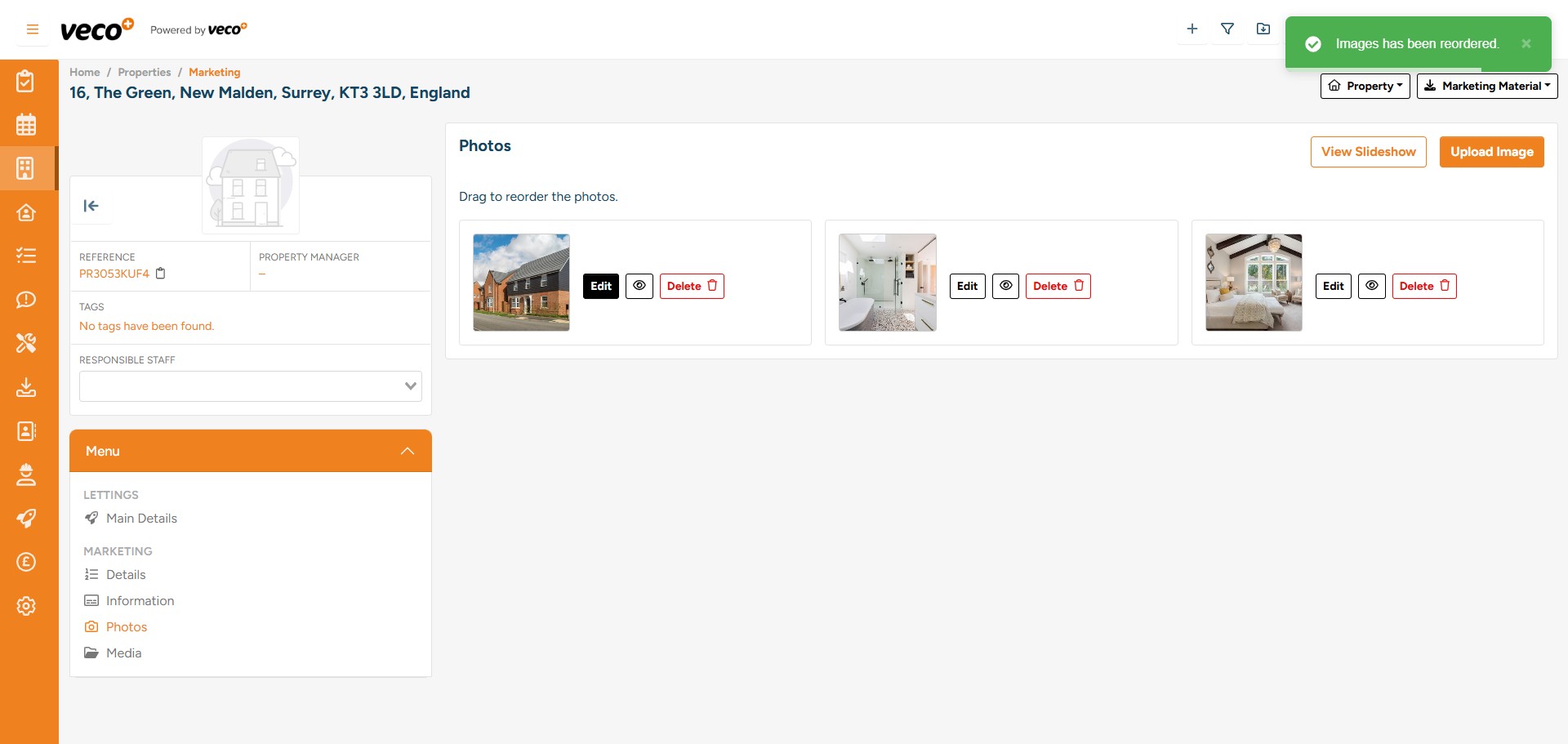 By selecting 'Edit' on a photo, you can select a 'Type'