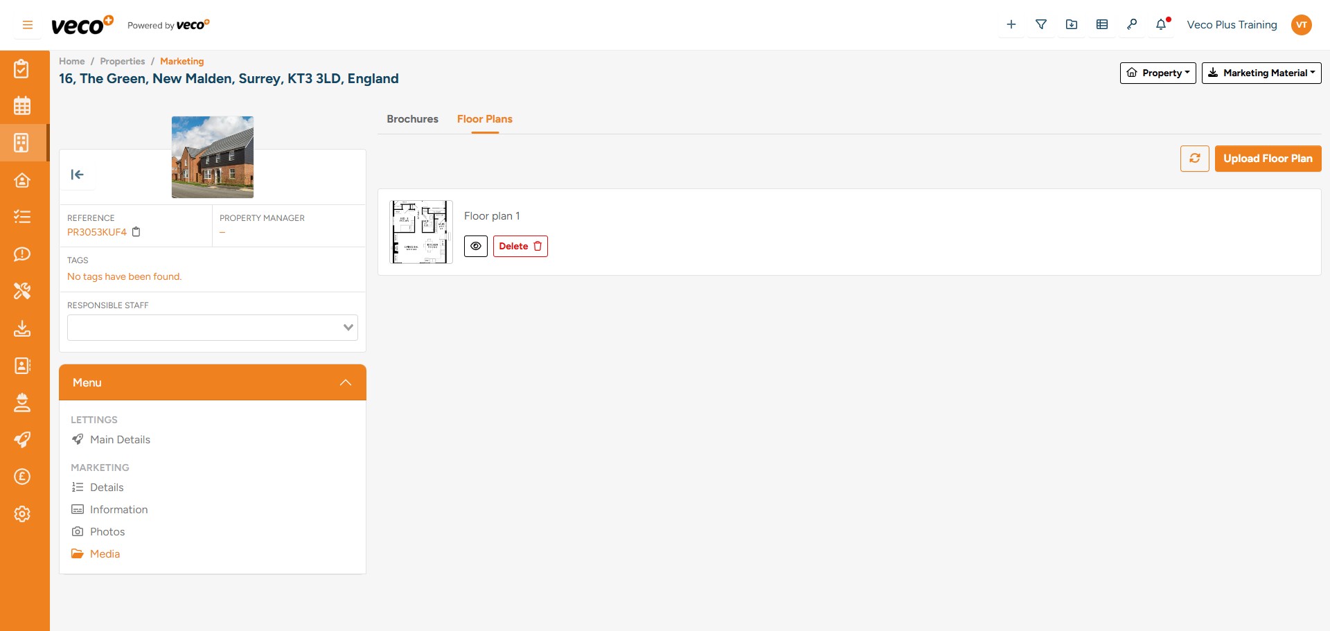 The floor plan will appear as below