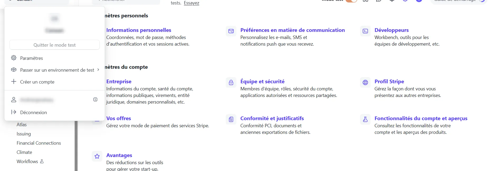 Choisissez Paramètres.