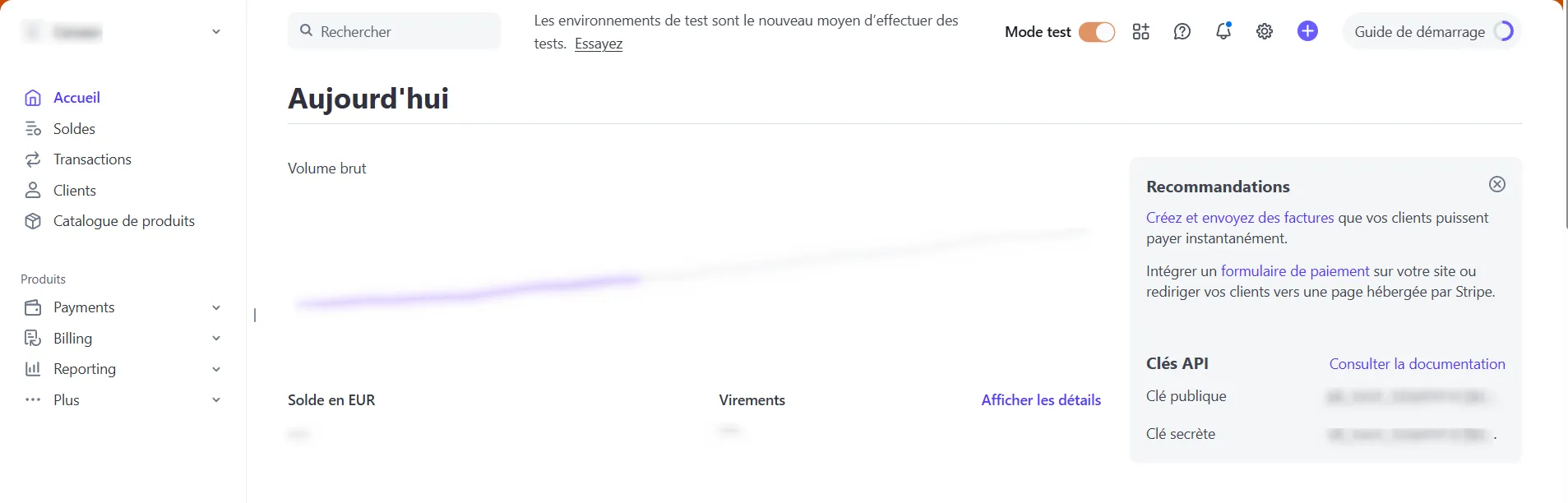 Cliquez sur votre icone de profil sur votre dashboard.