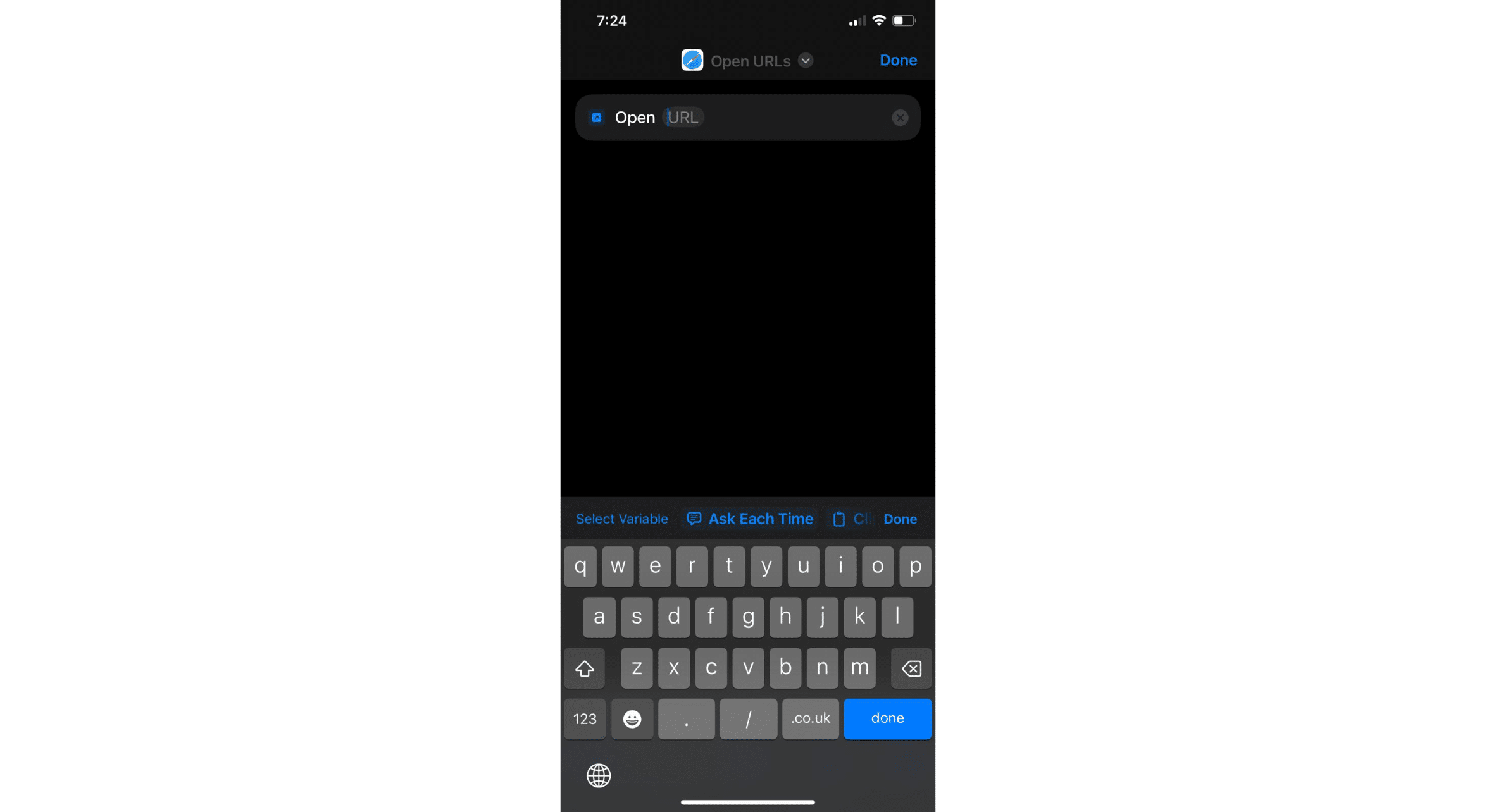 Paste the "Share Your Bot" URL here and click on "Done"