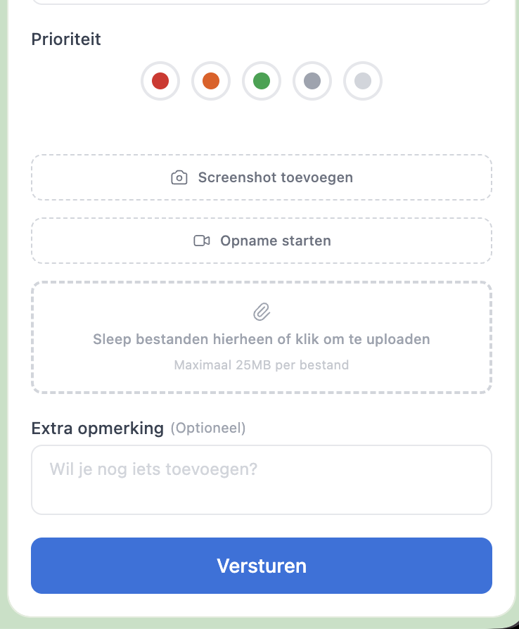 Add a screenshot or screenrecording when useful