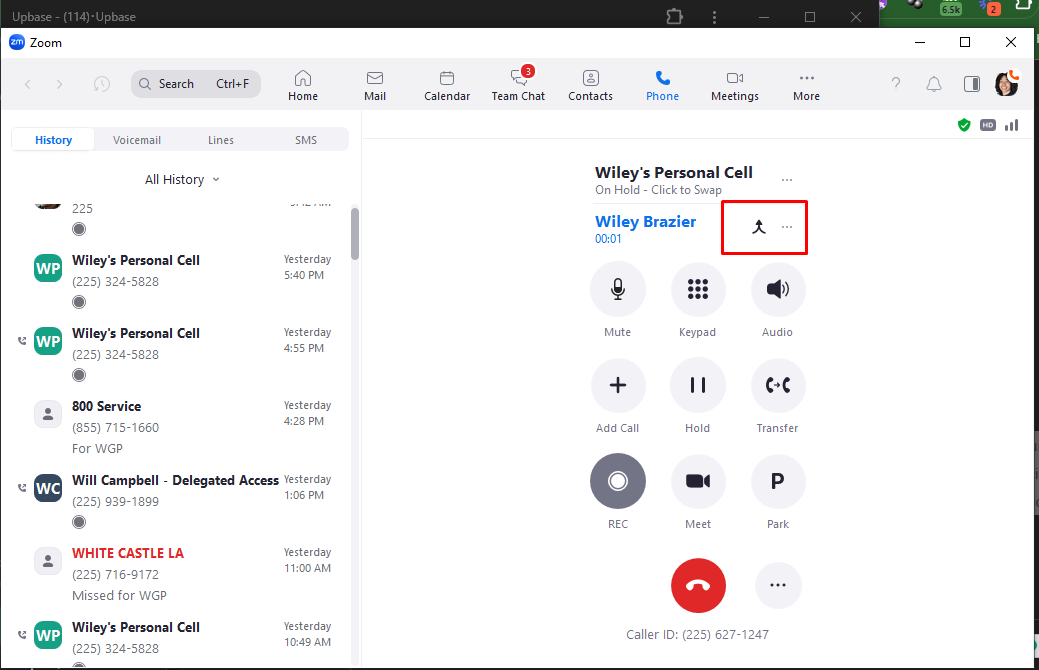 Click on the Arrow to Merge