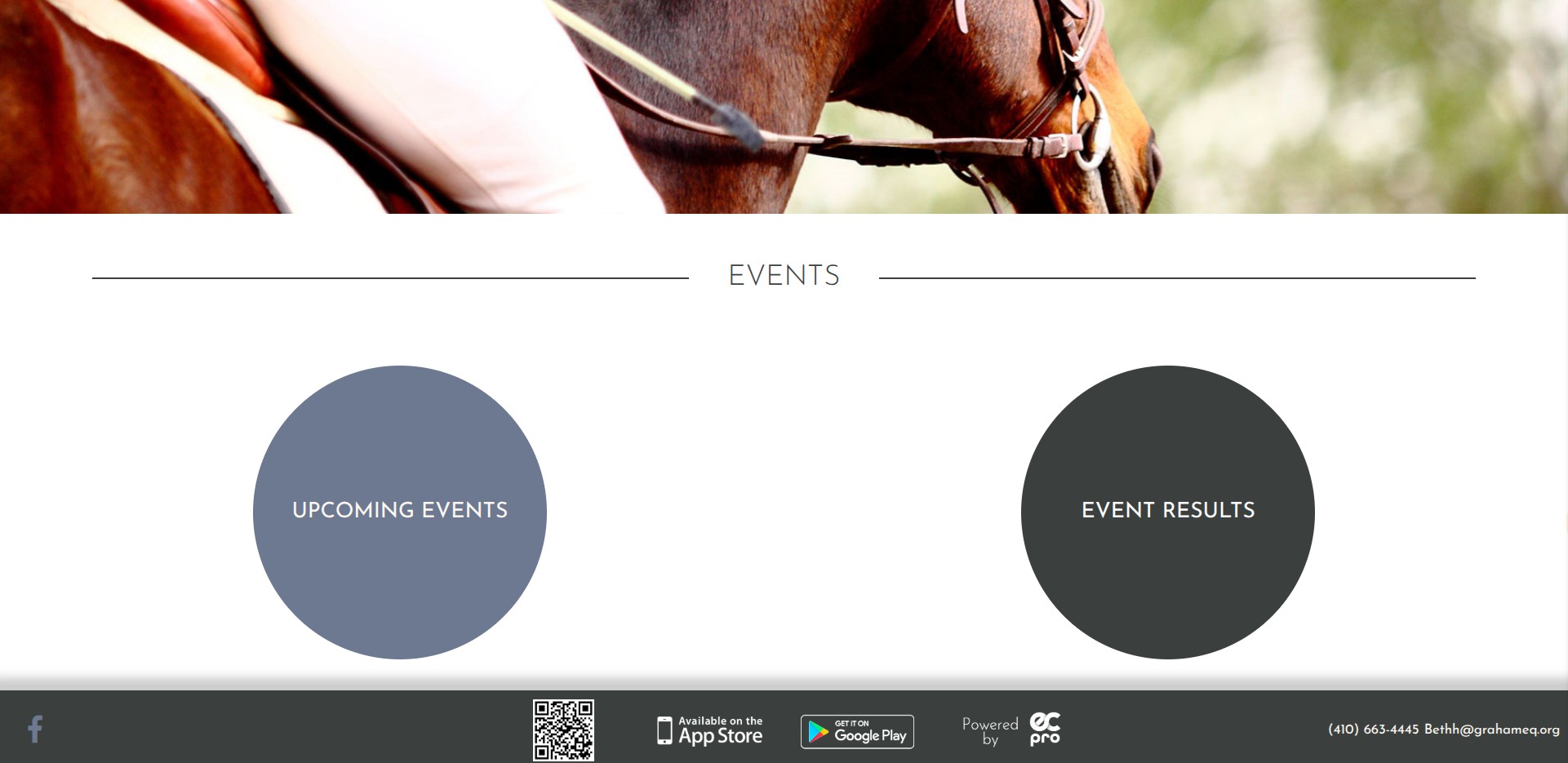 Click on "Upcoming Events"