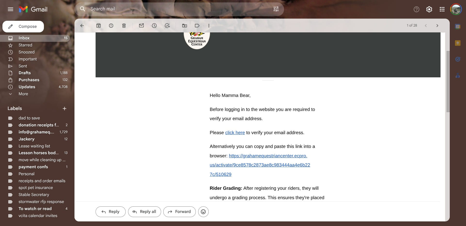 Click on "click here"