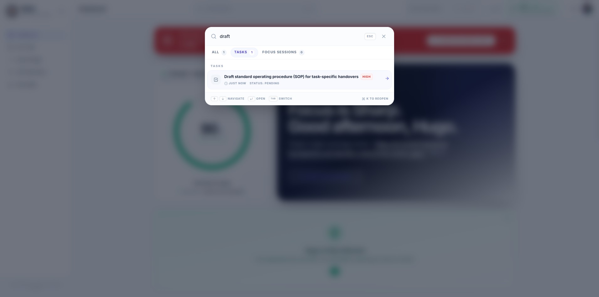 Click on "Status:"