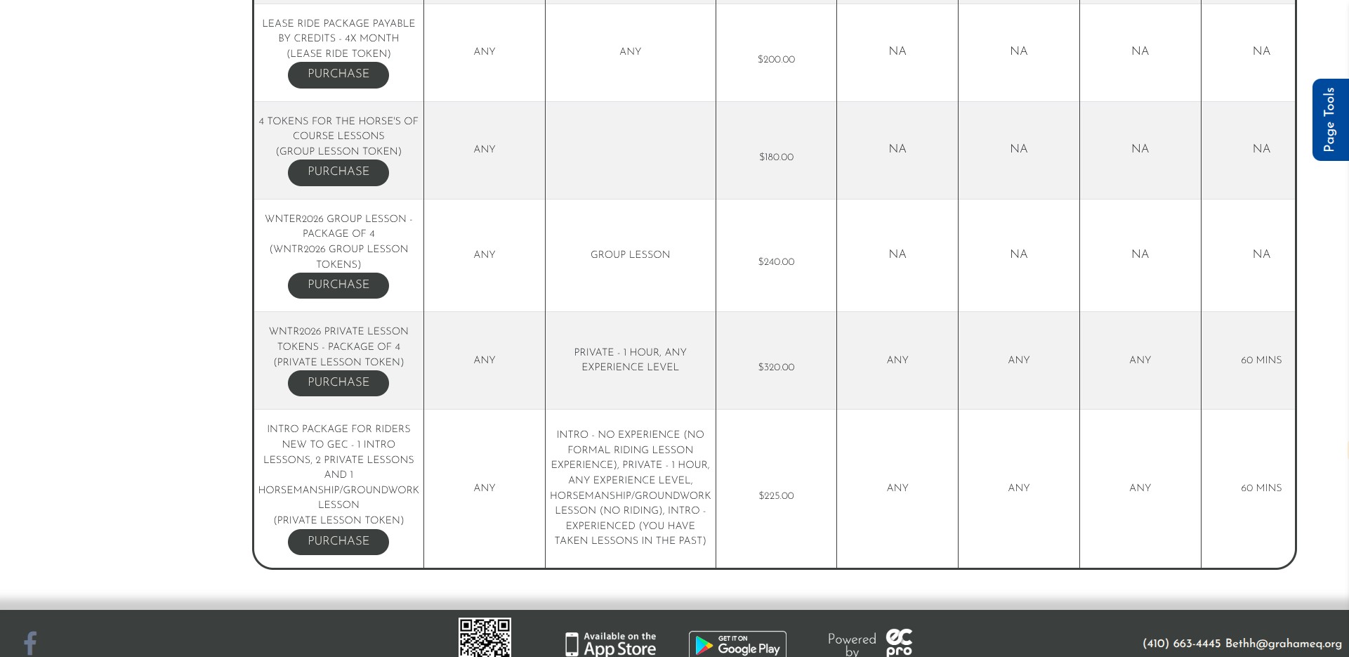 Scroll down to find the Intro Package, click Purchase