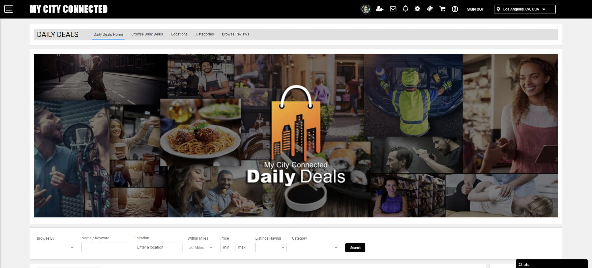 Welcome to the My City Connected Daily Deals section.