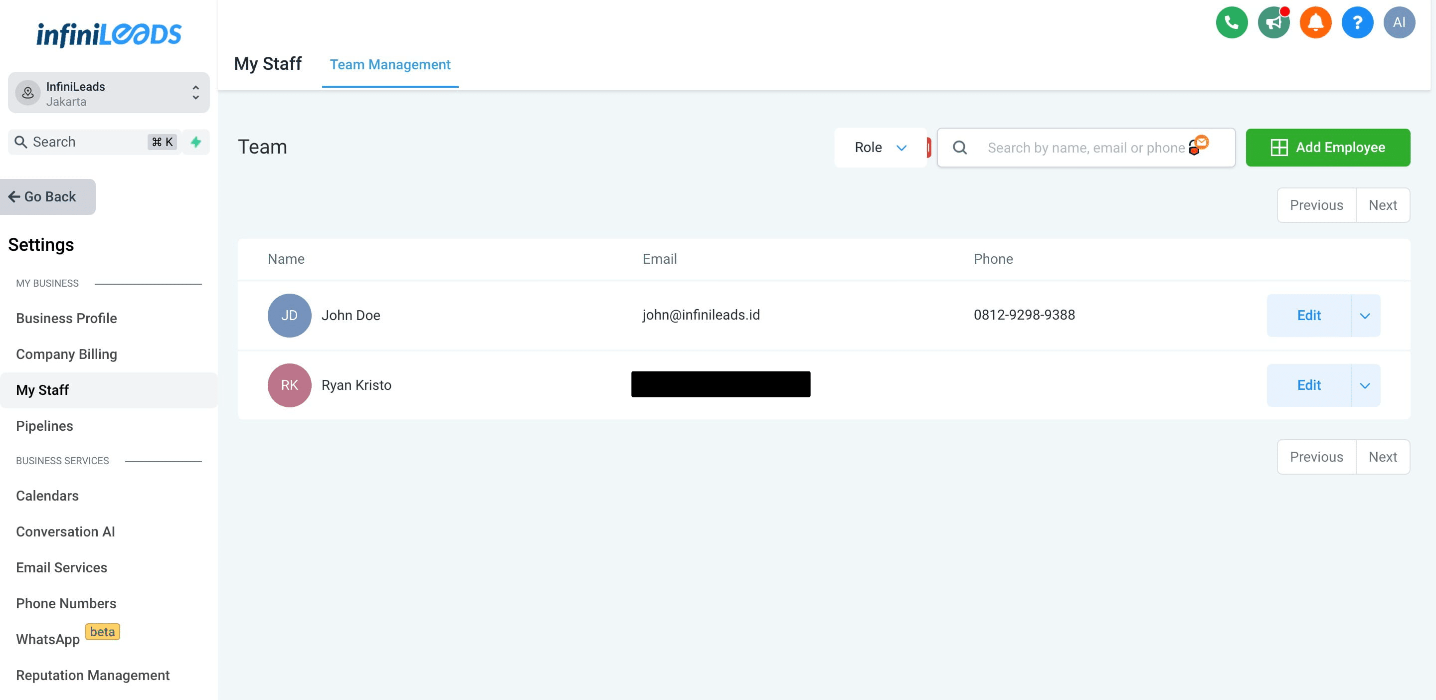 Selamat! anda telah menambahkan user pada Account anda, silahkan coba [Login ke InfiniLeads](https://app.infinileads.id/) dengan user yang telah dibuat 🚀