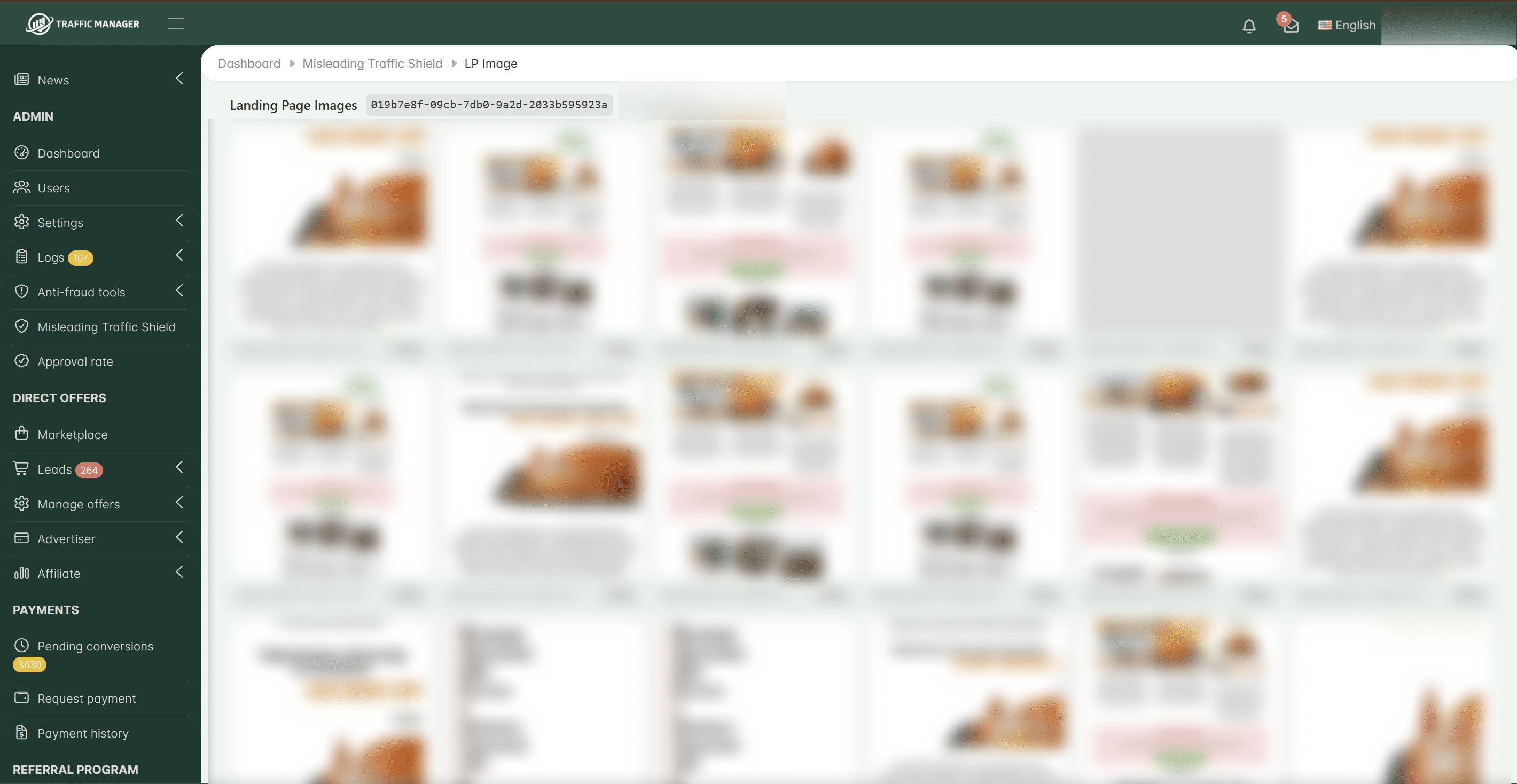 **Important: TrafficManager will never expose the landing page URLs of any TrafficManager clients through this feature or by any other means (including your own landing page URLs). Protecting our clients’ data and privacy is one of our top priorities.**
&nbsp;
Instead, what you and all TrafficManager clients will see is a secure screenshot of the landing page(s) that generated the sale(s). This allows you to check whether the landing page is compliant with your terms and conditions, without revealing sensitive information that could be misused or expose other clients’ assets.