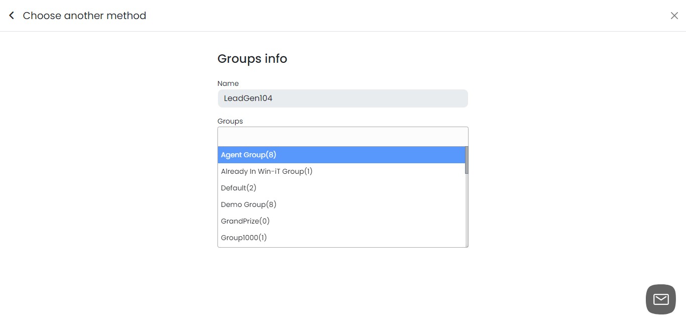 Select a group.