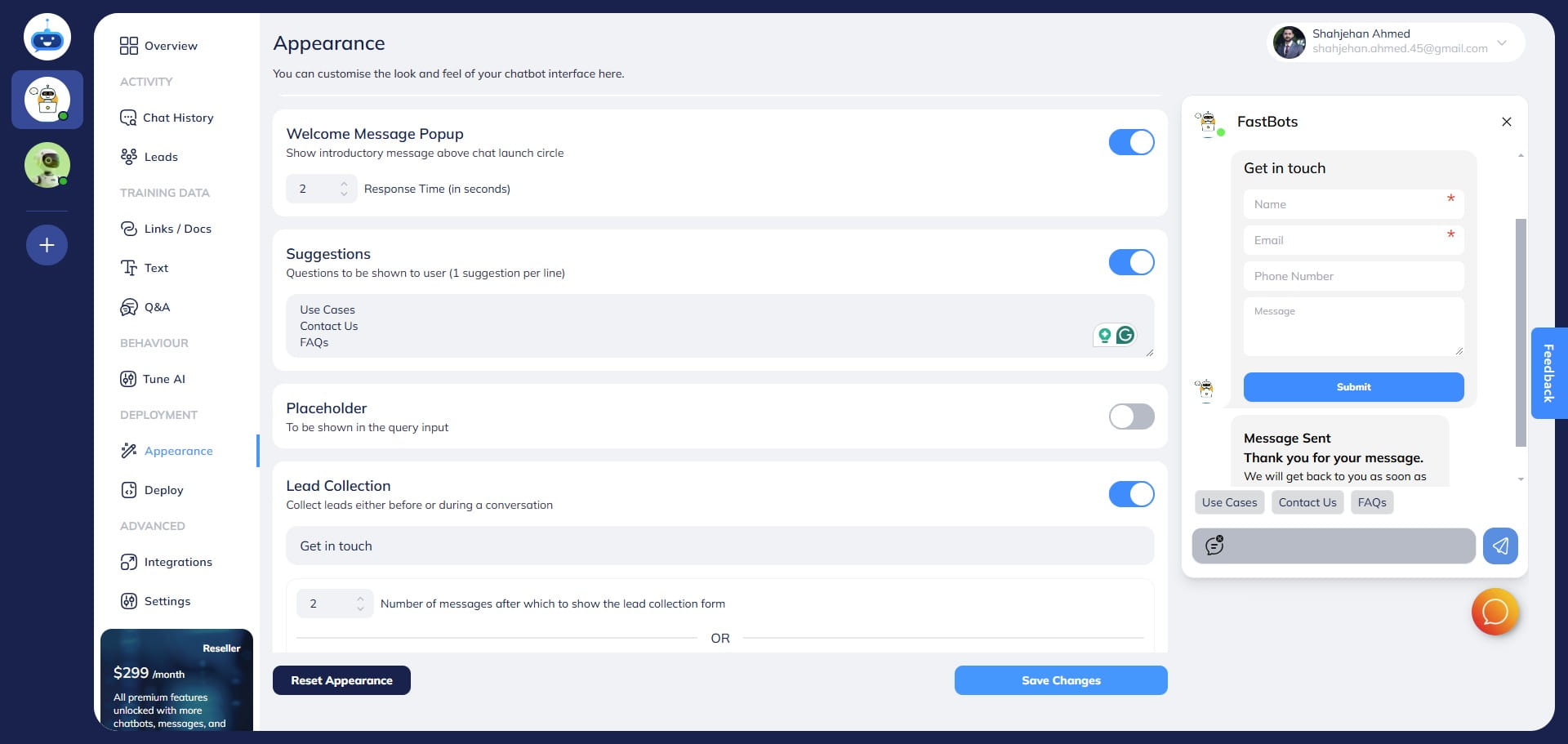 Click on the "Save Changes" button to save the settings.