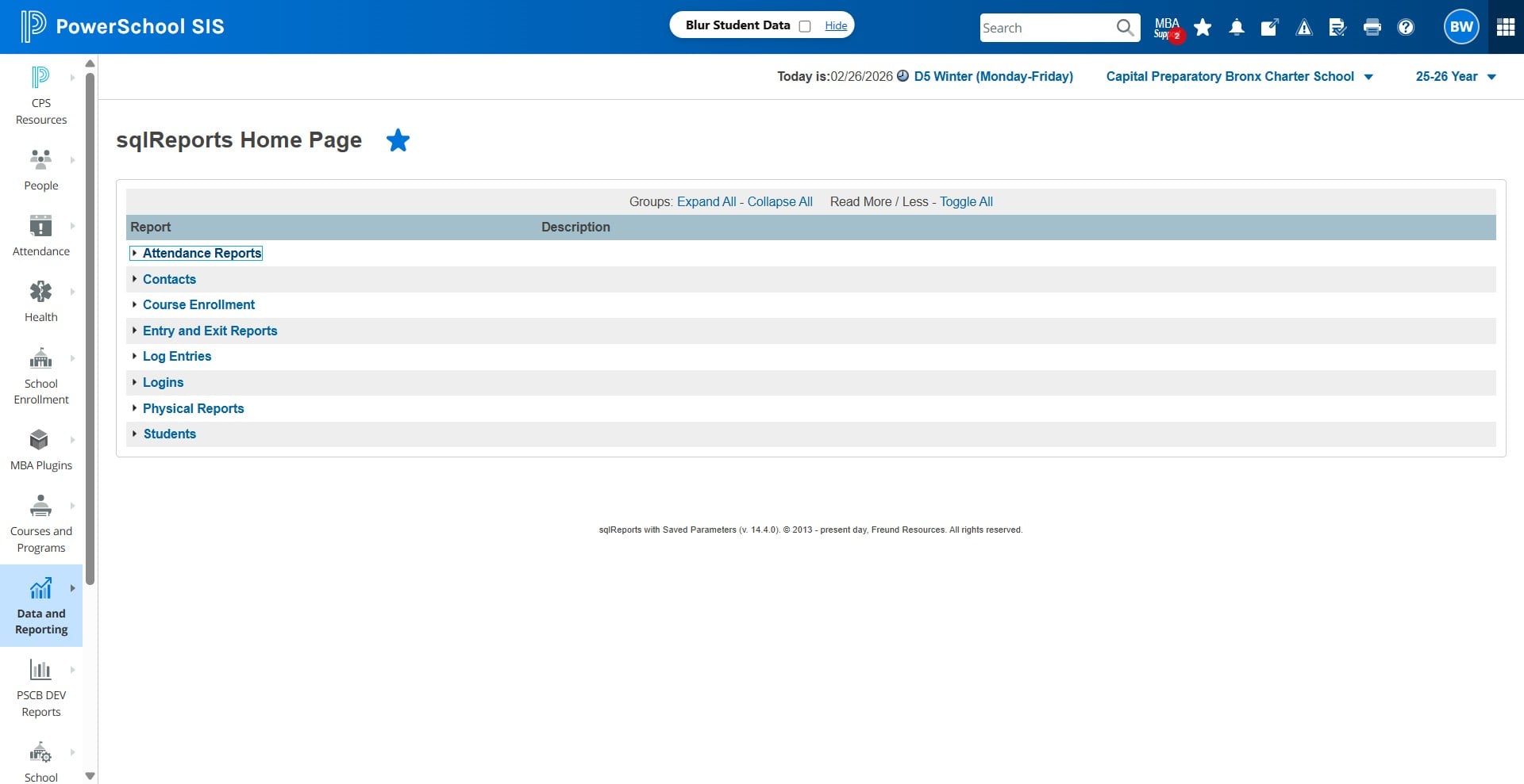 Click on Attendance Reports