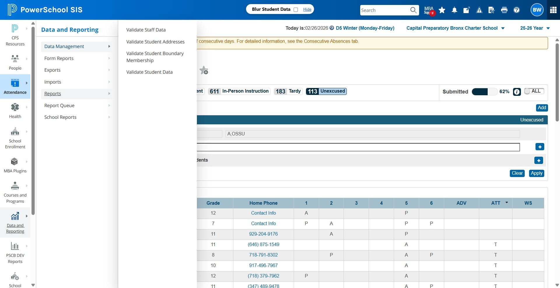 Click on "Reports"