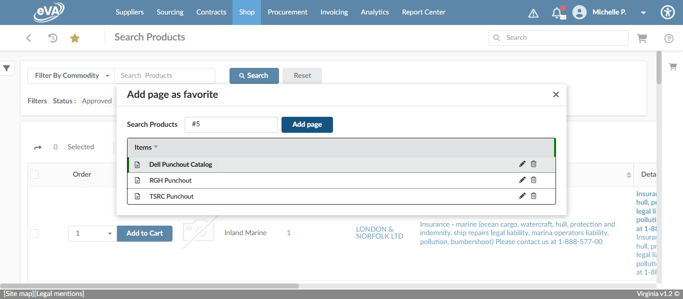 Click on "Dell Punchout Catalog"