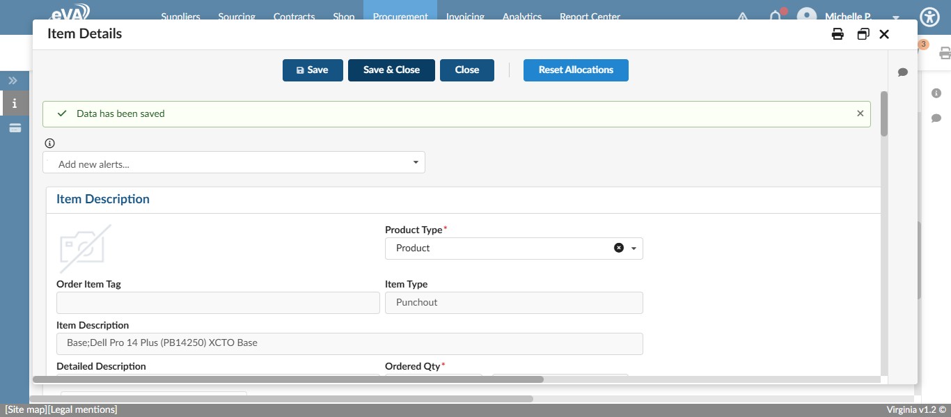 Click on "Save & Close"