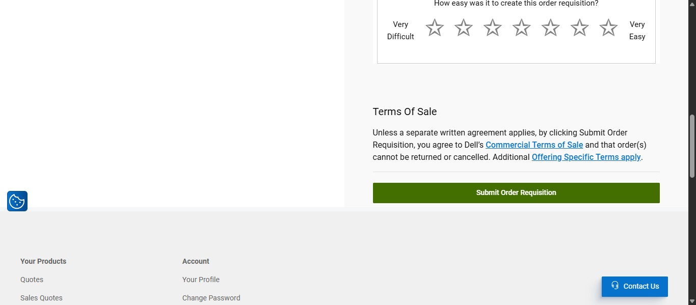 Click on "Submit Order Requisition"