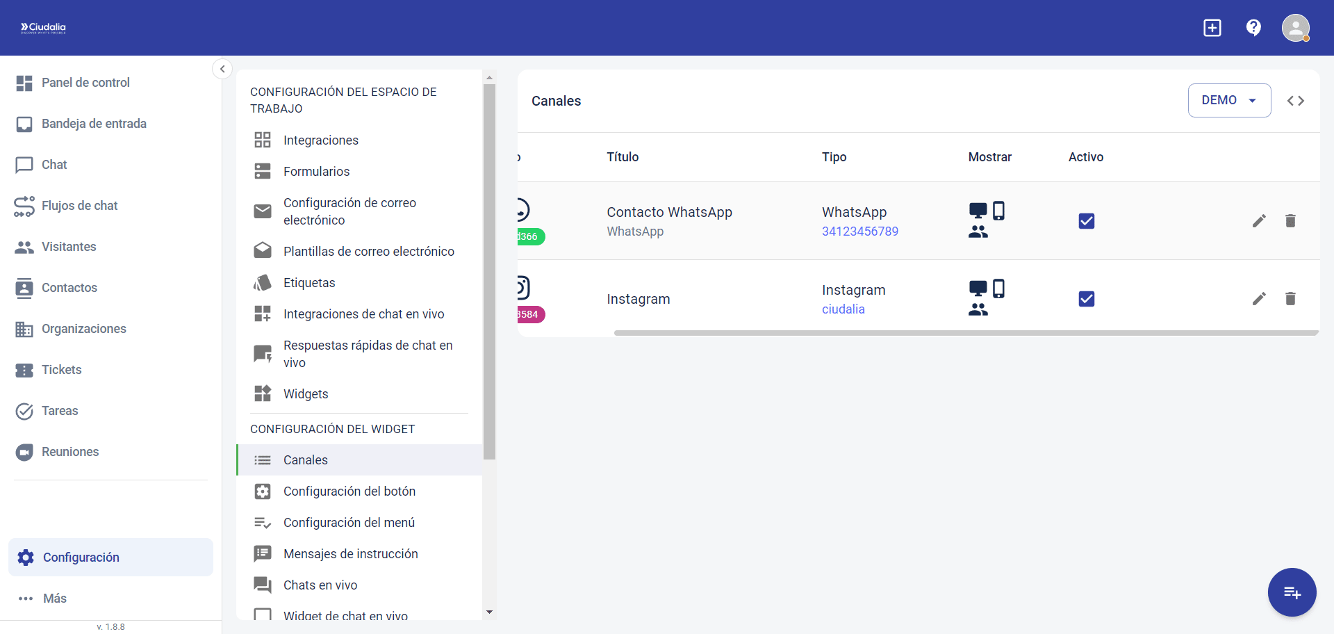 Haz click en el icono de **Eliminar**