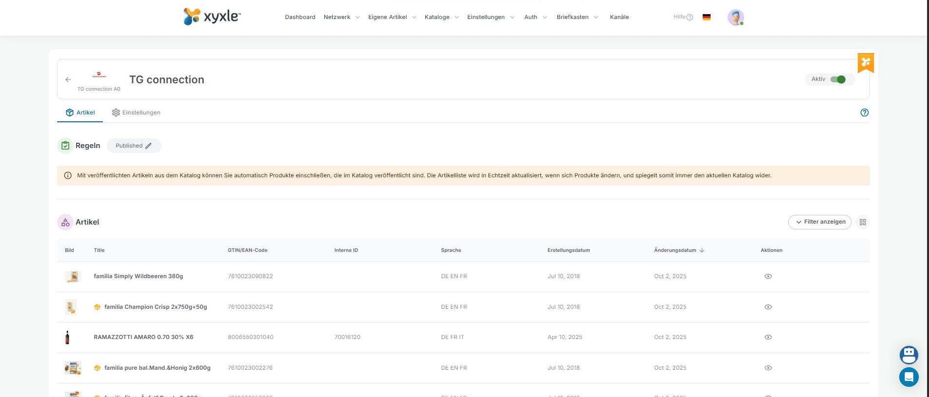Another example would be the Static list. For this you will need to click this button.