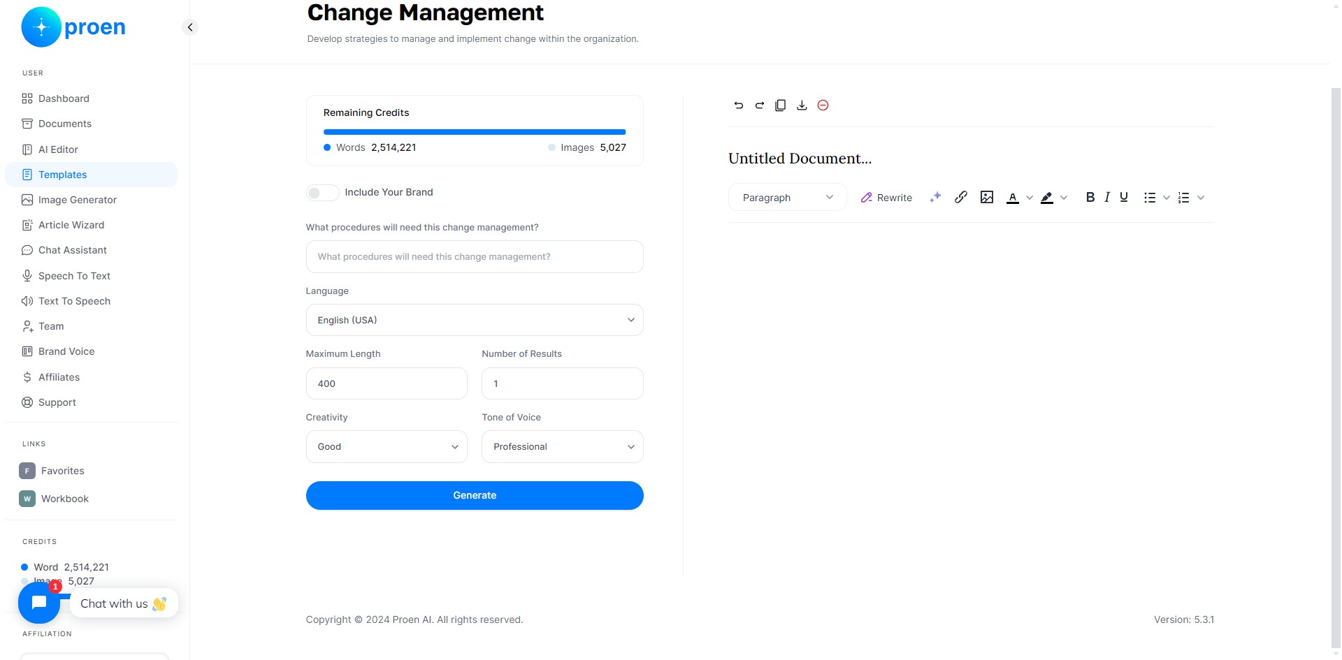 Provide which procedures will need change