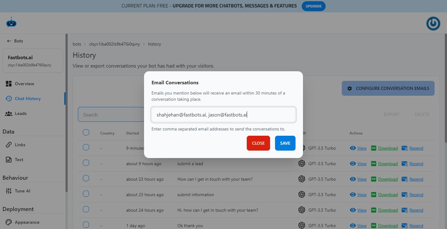 Click on the "Save" button to save the configuration.