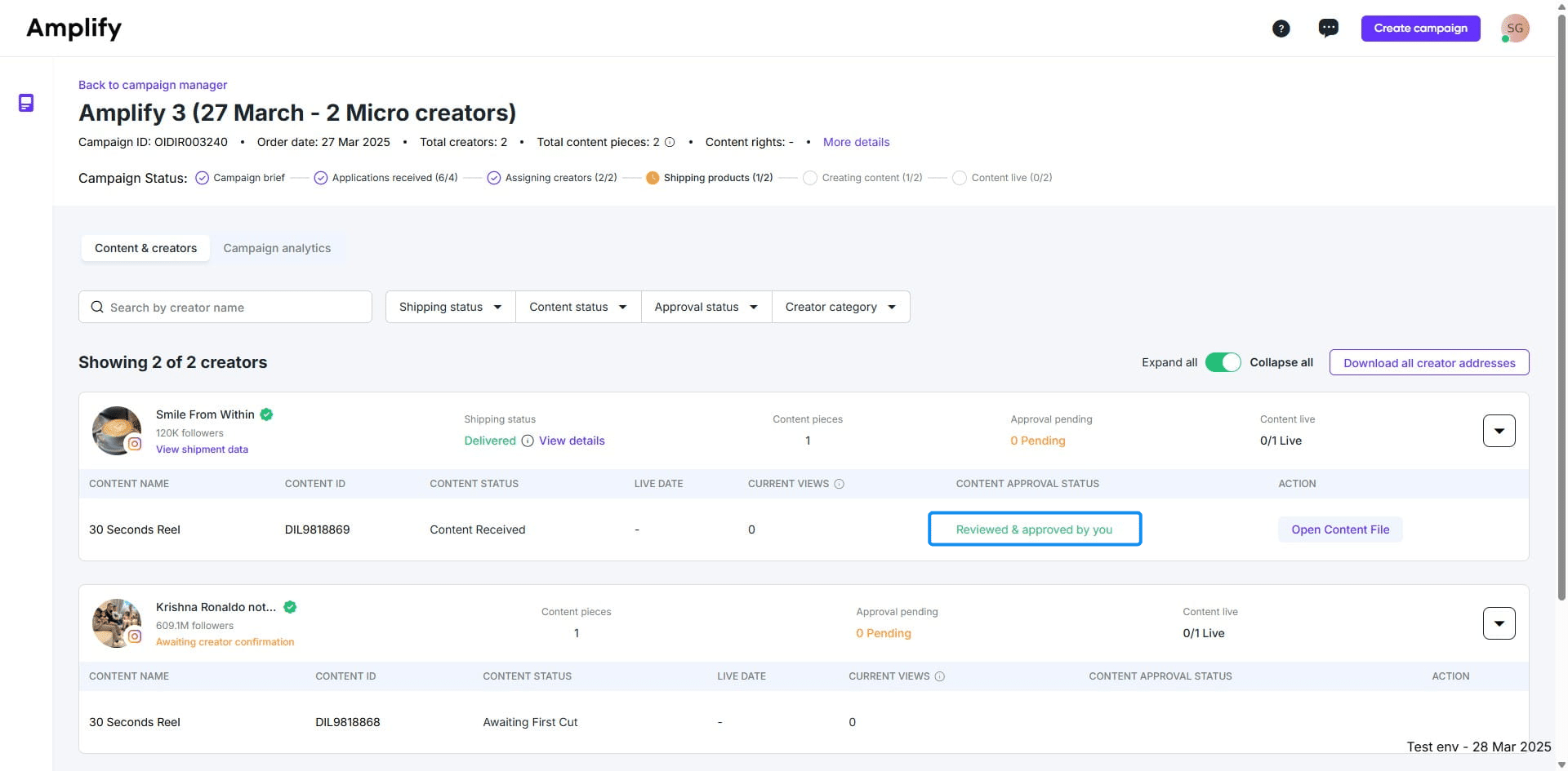 The content has been reviewed and approved.