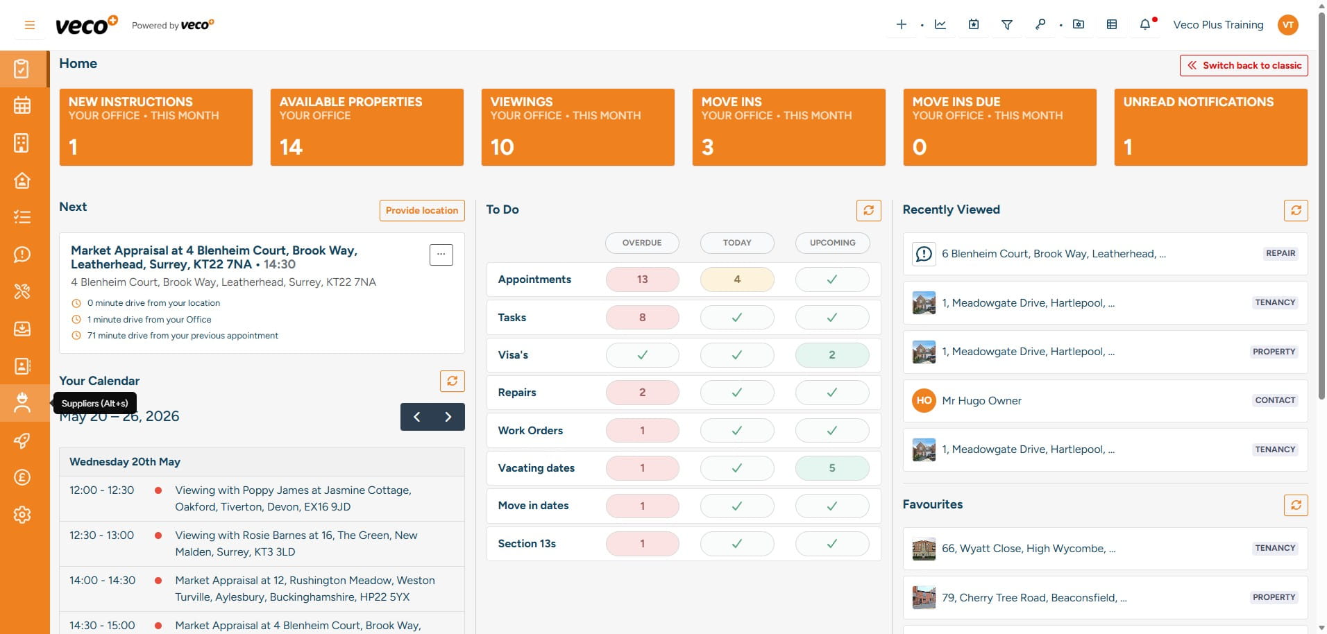 To add a new supplier, select ‘Suppliers' from the navigation bar