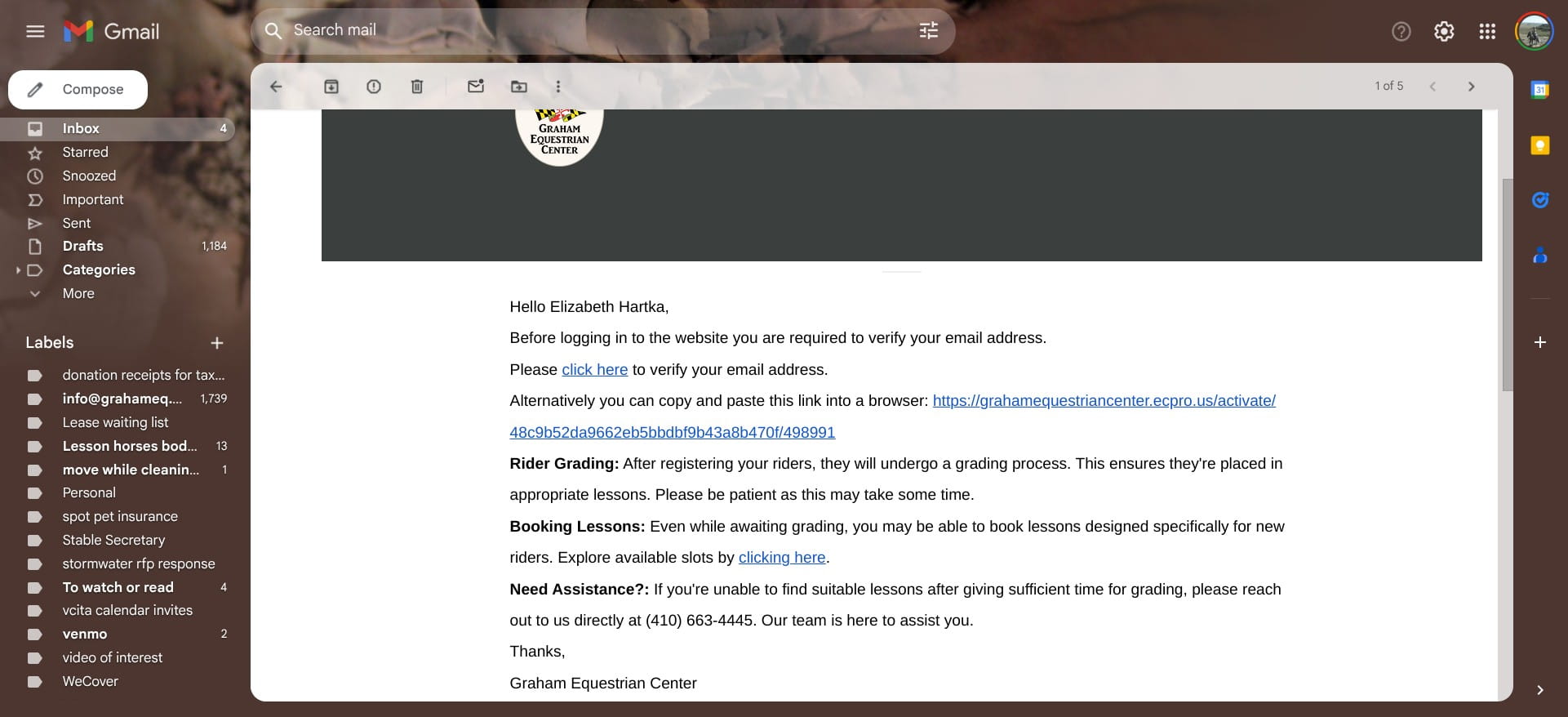 Click the verification link - if you didn't get an email please check your spam/junk folder.  If you find the email there please take action to allow emails from that address to come through to your inbox (varies by email provider)