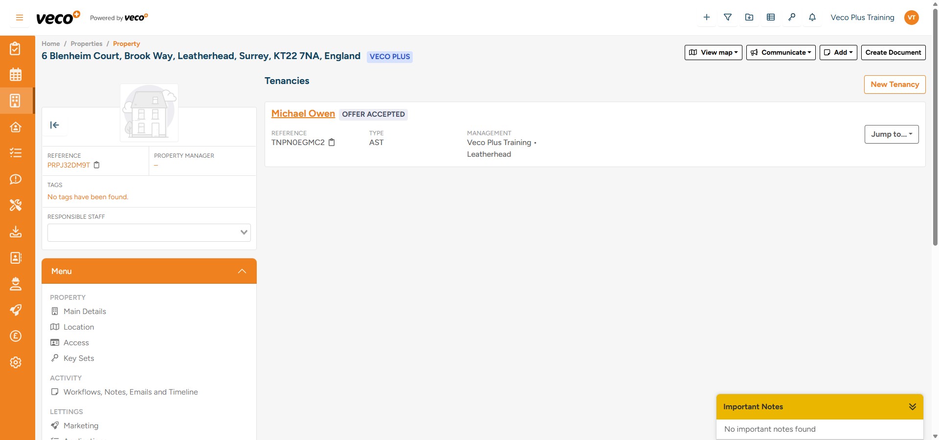 Once a Tenancy has been added, you can find it under 'Tenancies' on the navigation bar
