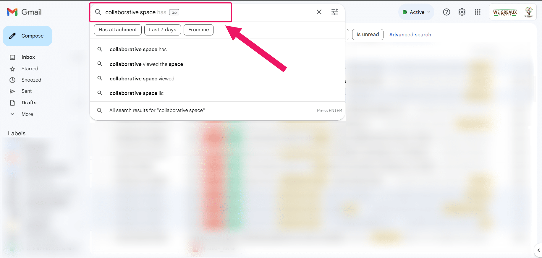 Go to your gmail and search **"collaborative space"**.