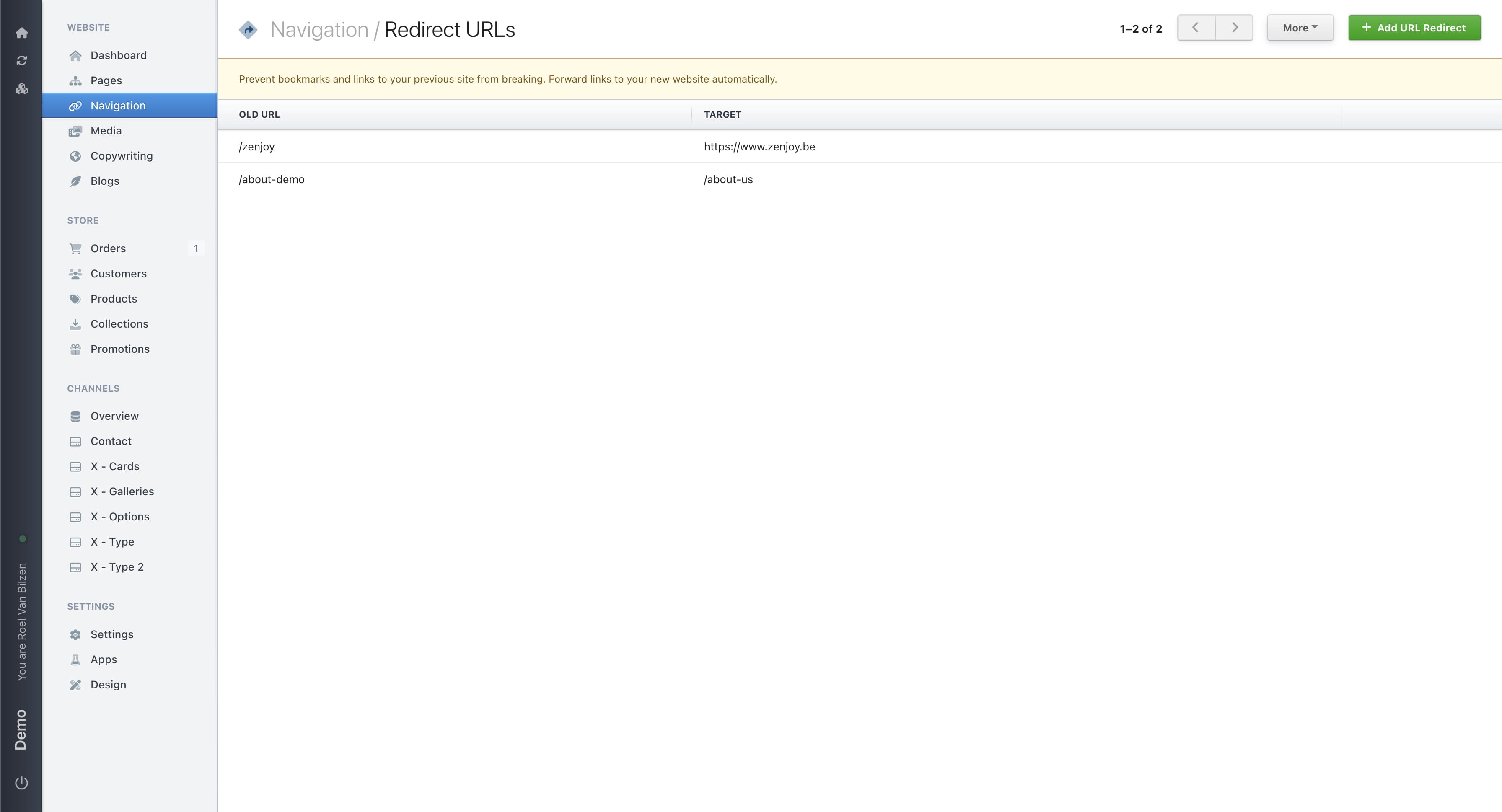 It is possible to import and export redirects under the "More" menu.