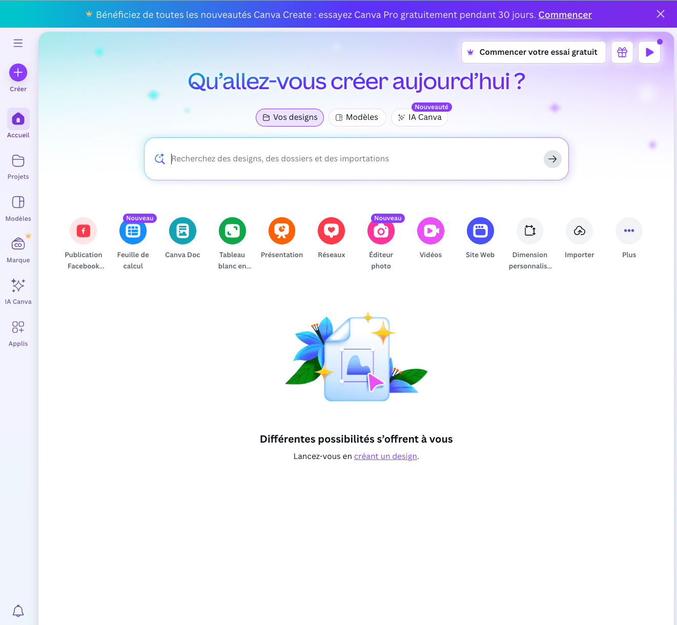 Votre compte Canva est créé ! 👍