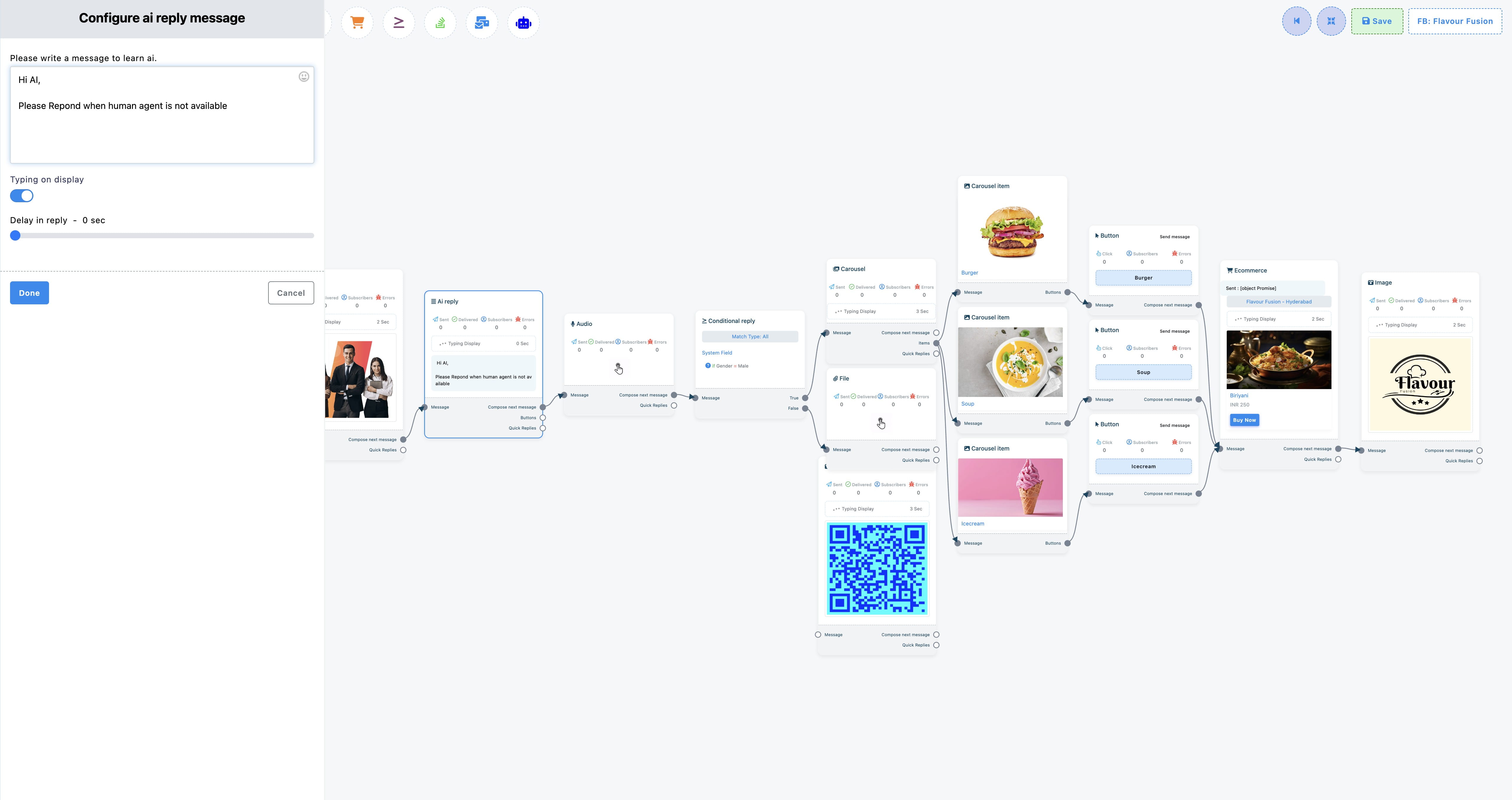 Enabling the 🤖 AI reply button will empower the bot to intelligently respond based on customer inquiries, ensuring seamless interactions💡