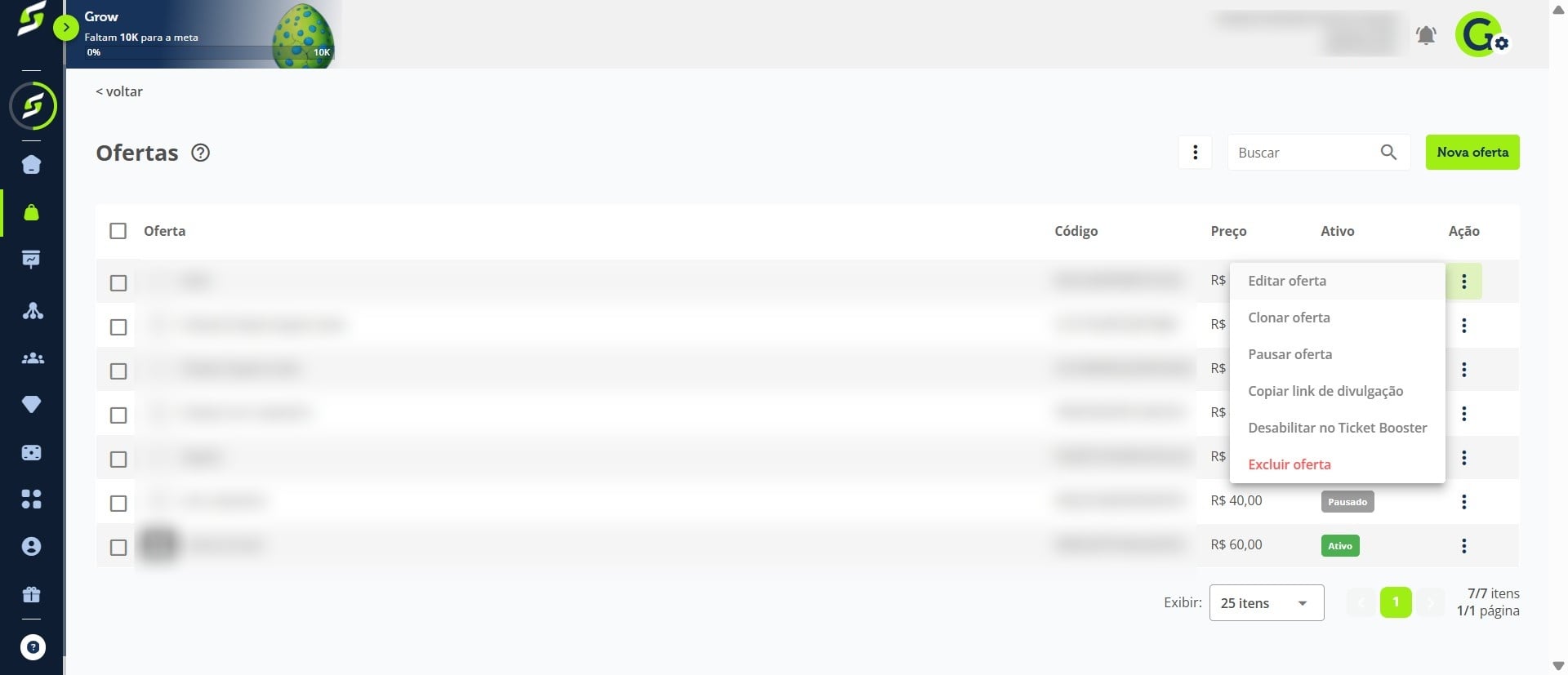 Clique em **Editar oferta**.