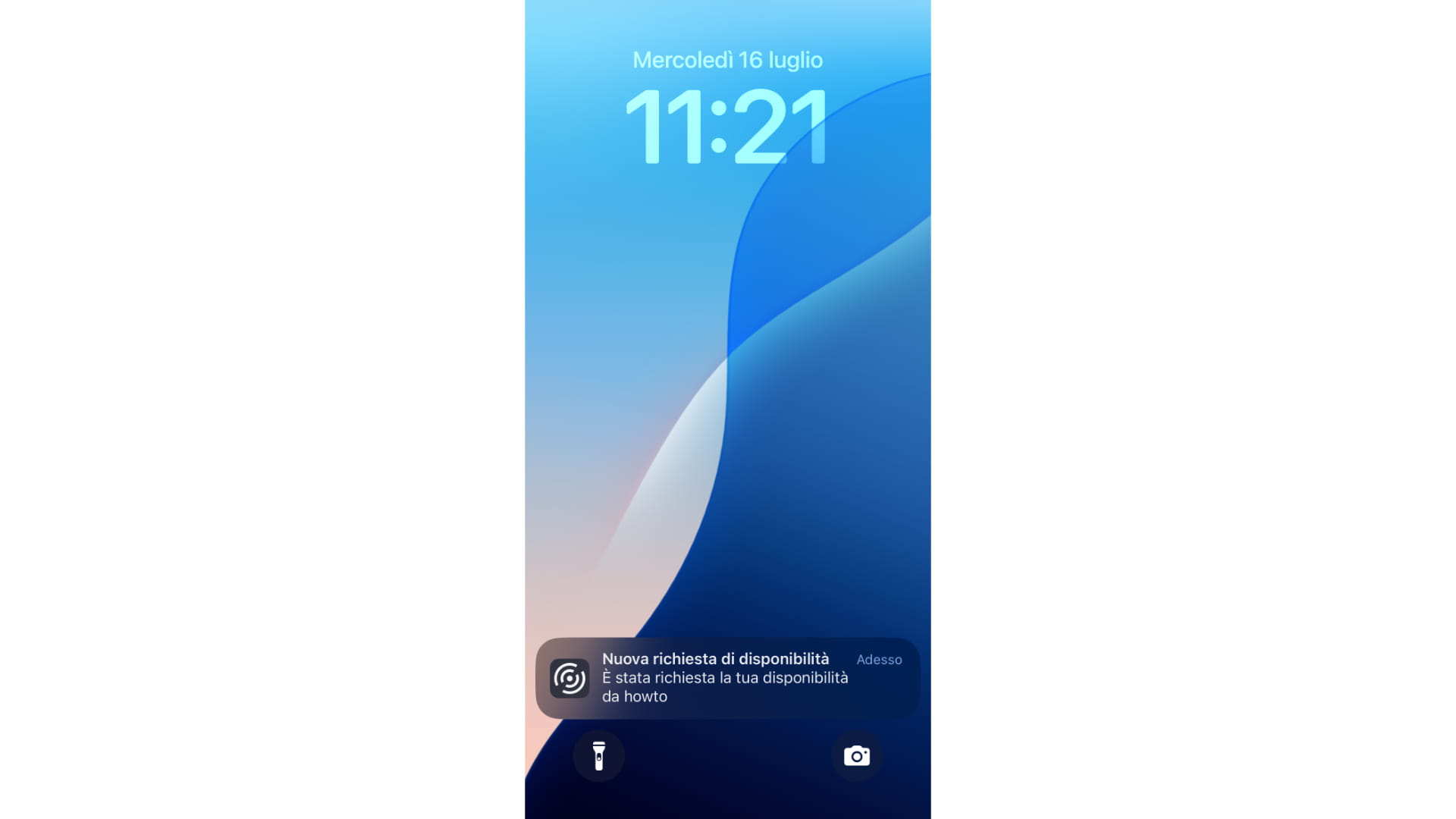 Quando sarà richiesta la disponibilità di un tecnico tramite "Composizione Squadra" all'interno di una produzione, arriverà una notifica push sul cellulare di questo tipo