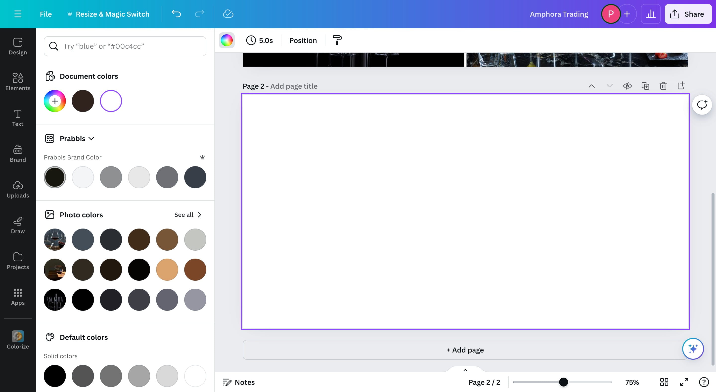 You can also select your brand color from the list of colors if it exists.
